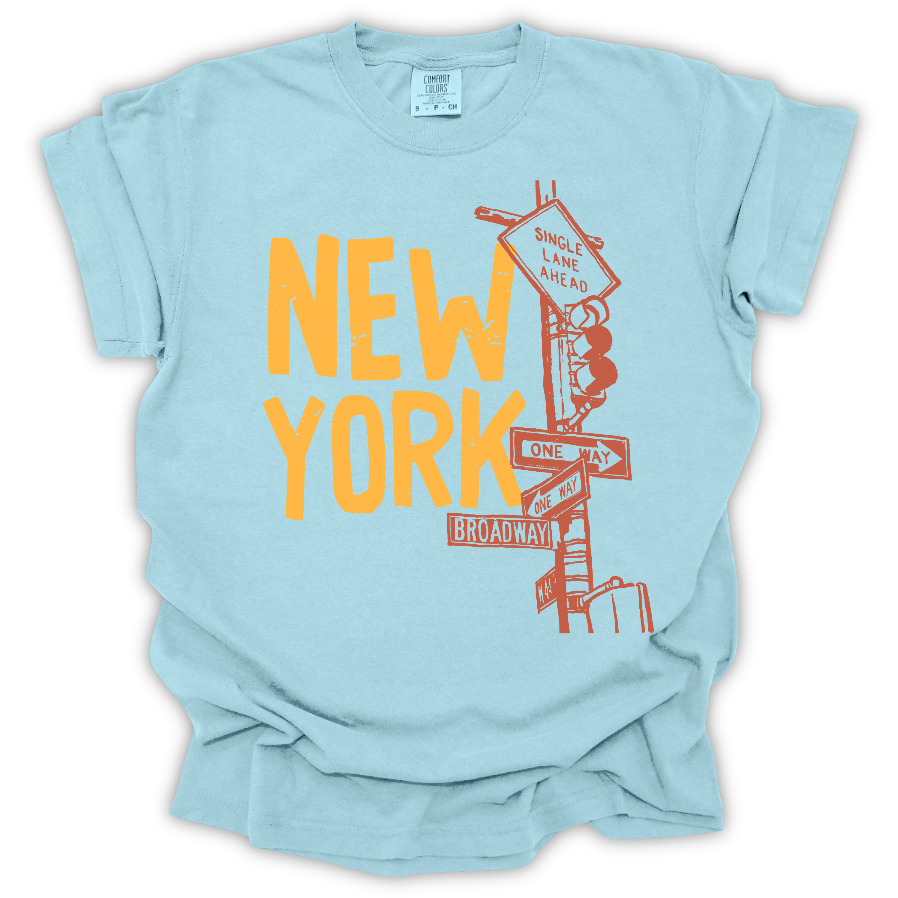New York Street Sign T-Shirt – Comfort Colors Relaxed Fit