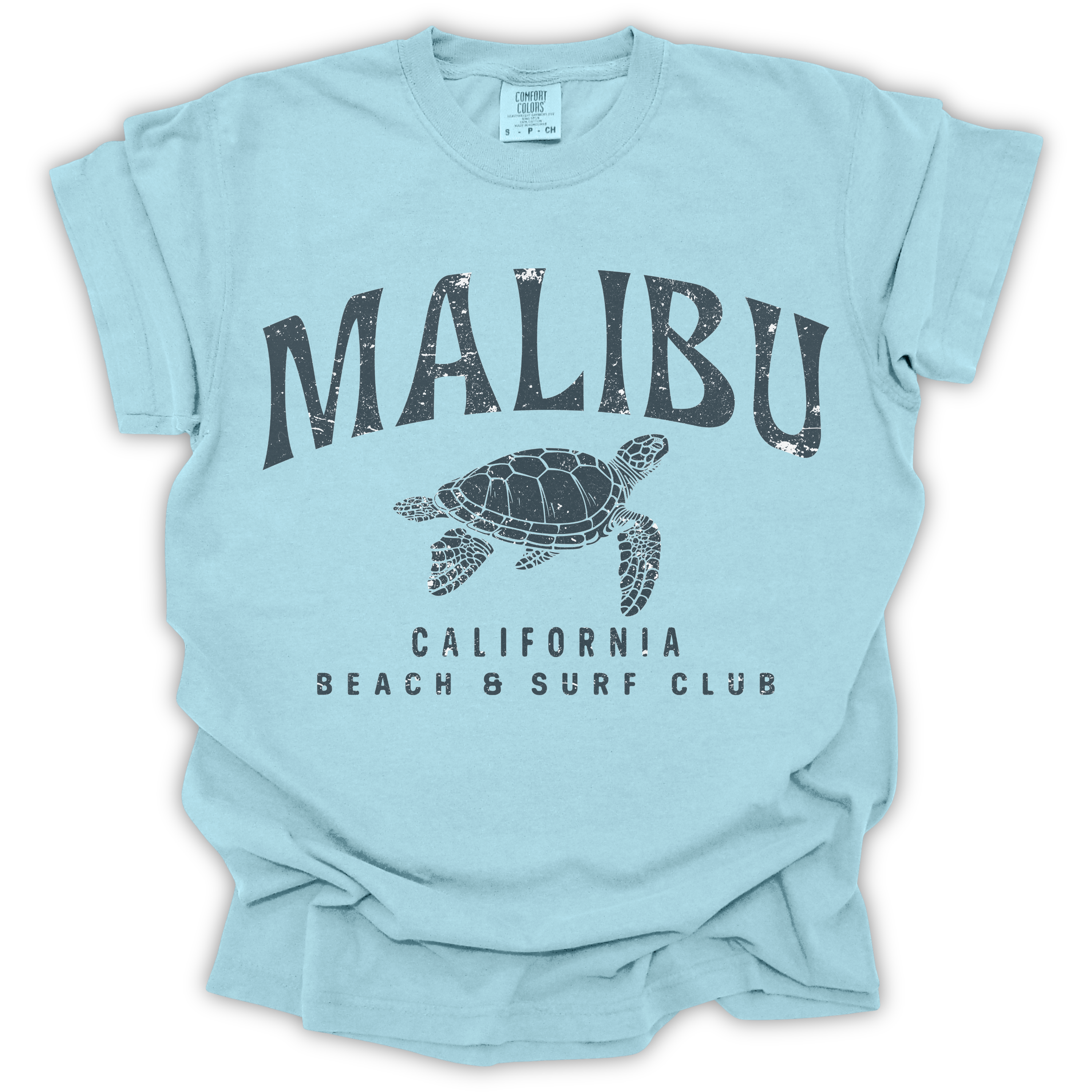 Malibu California Beach & Surf Club Tee – Comfort Colors Relaxed Fit