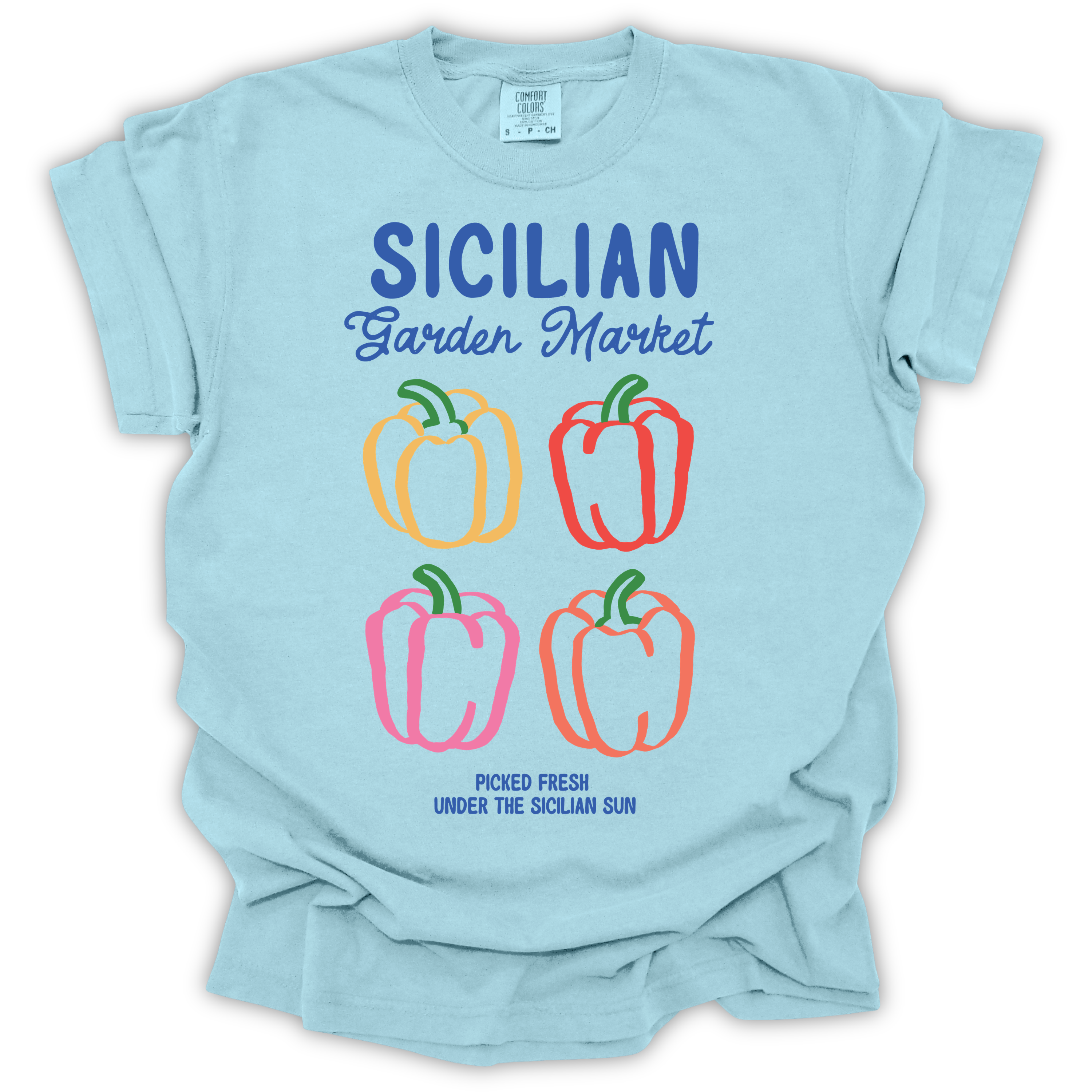 Sicilian Garden Market T-Shirt – Comfort Colors Relaxed Fit