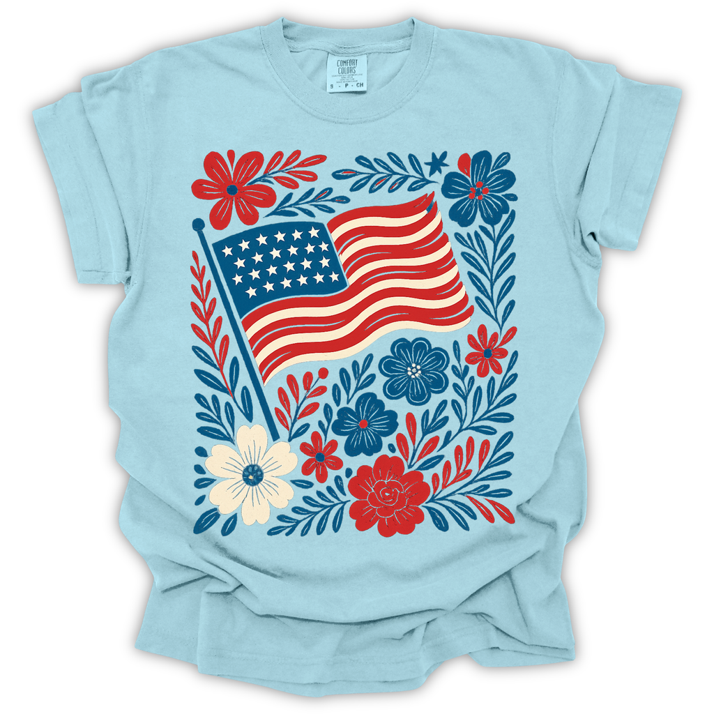 Americana Flag Patriotic T-Shirt – Comfort Colors Relaxed Fit