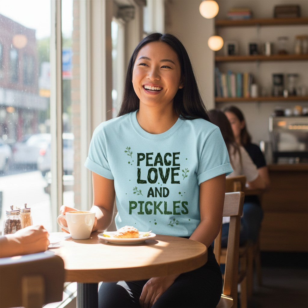 Peace Love and Pickles Tee – Comfort Colors Relaxed Fit
