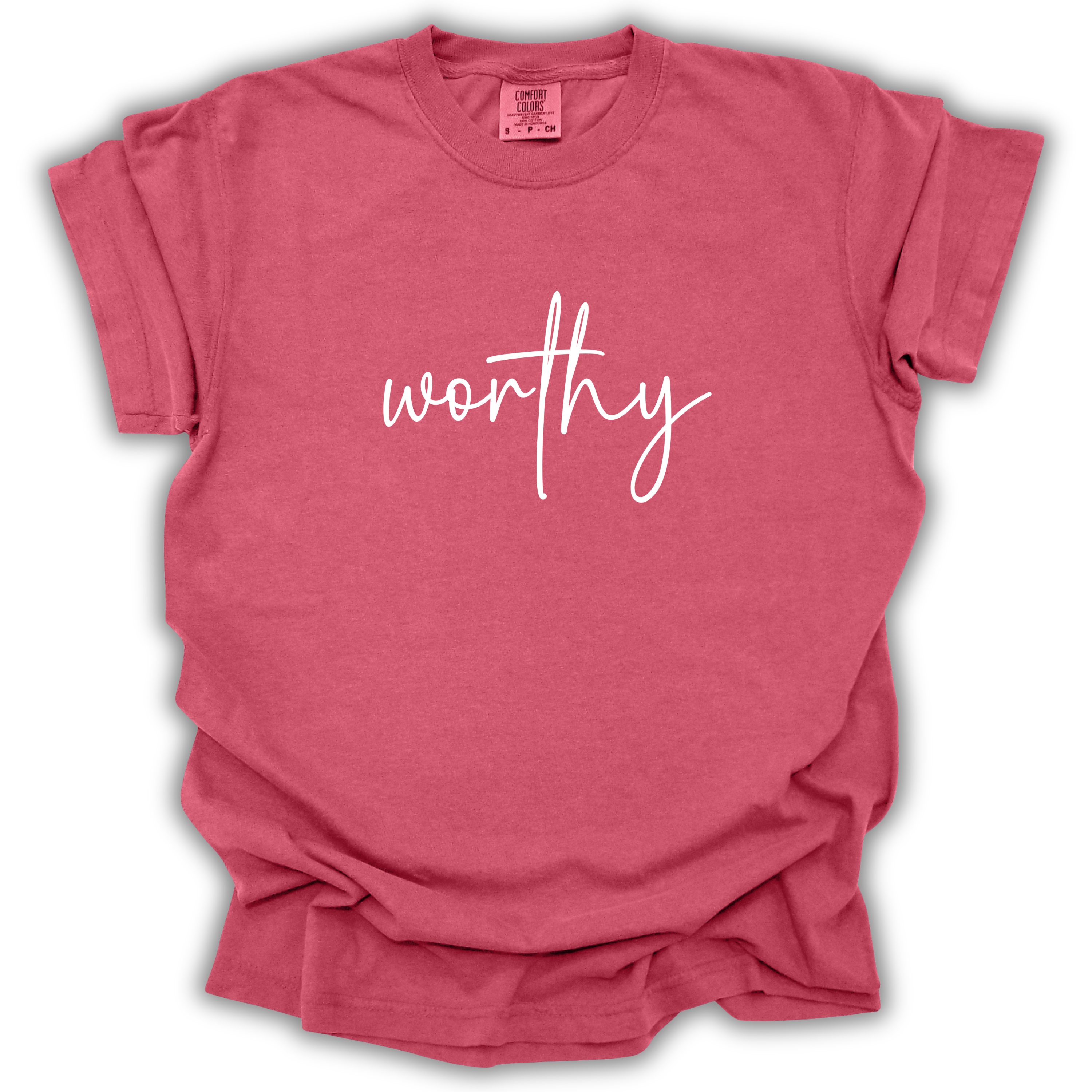 Worthy Script Tee - Comfort Colors Relaxed Fit