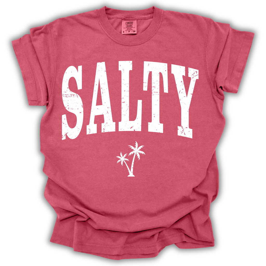 Salty Palm Tree Beach Tee – Comfort Colors Relaxed Fit