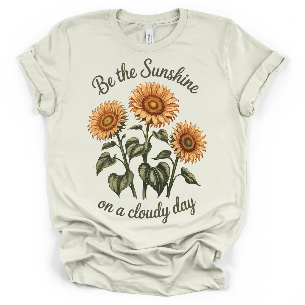 Sunflowers Sunshine on a Cloudy Day T-Shirt – Bella + Canvas Modern Fit