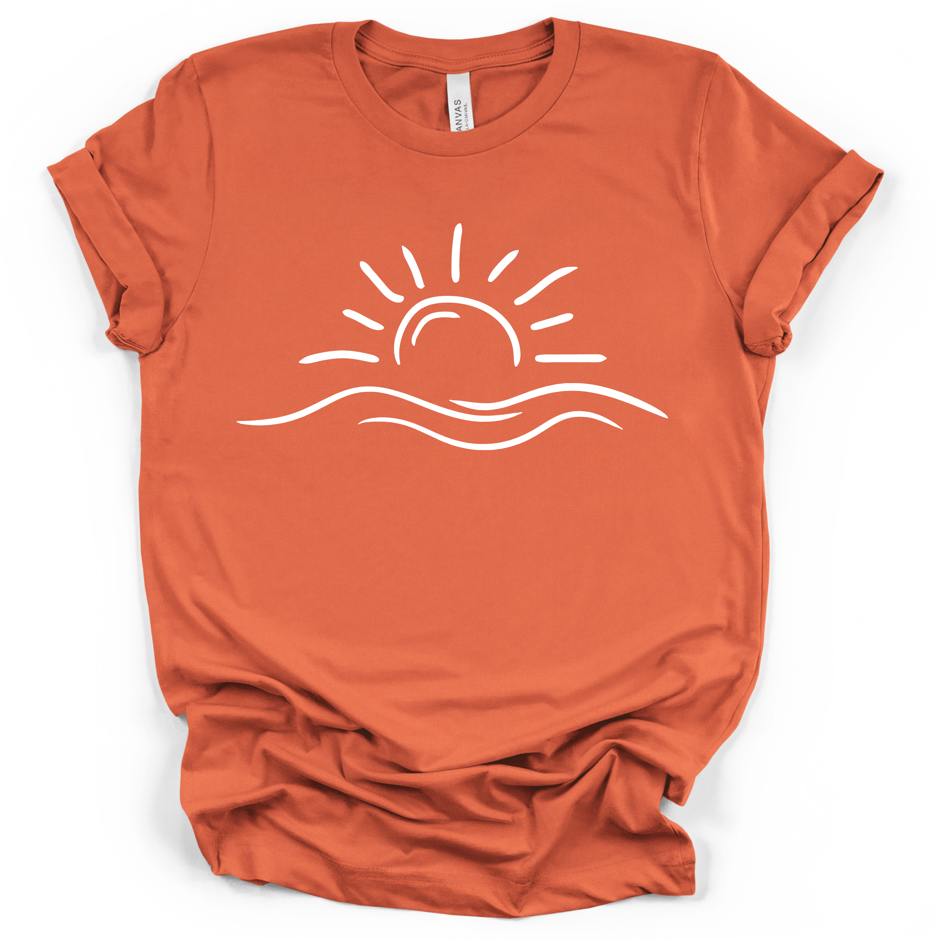Sunrise Wave Tee - Bella + Canvas Modern Fit