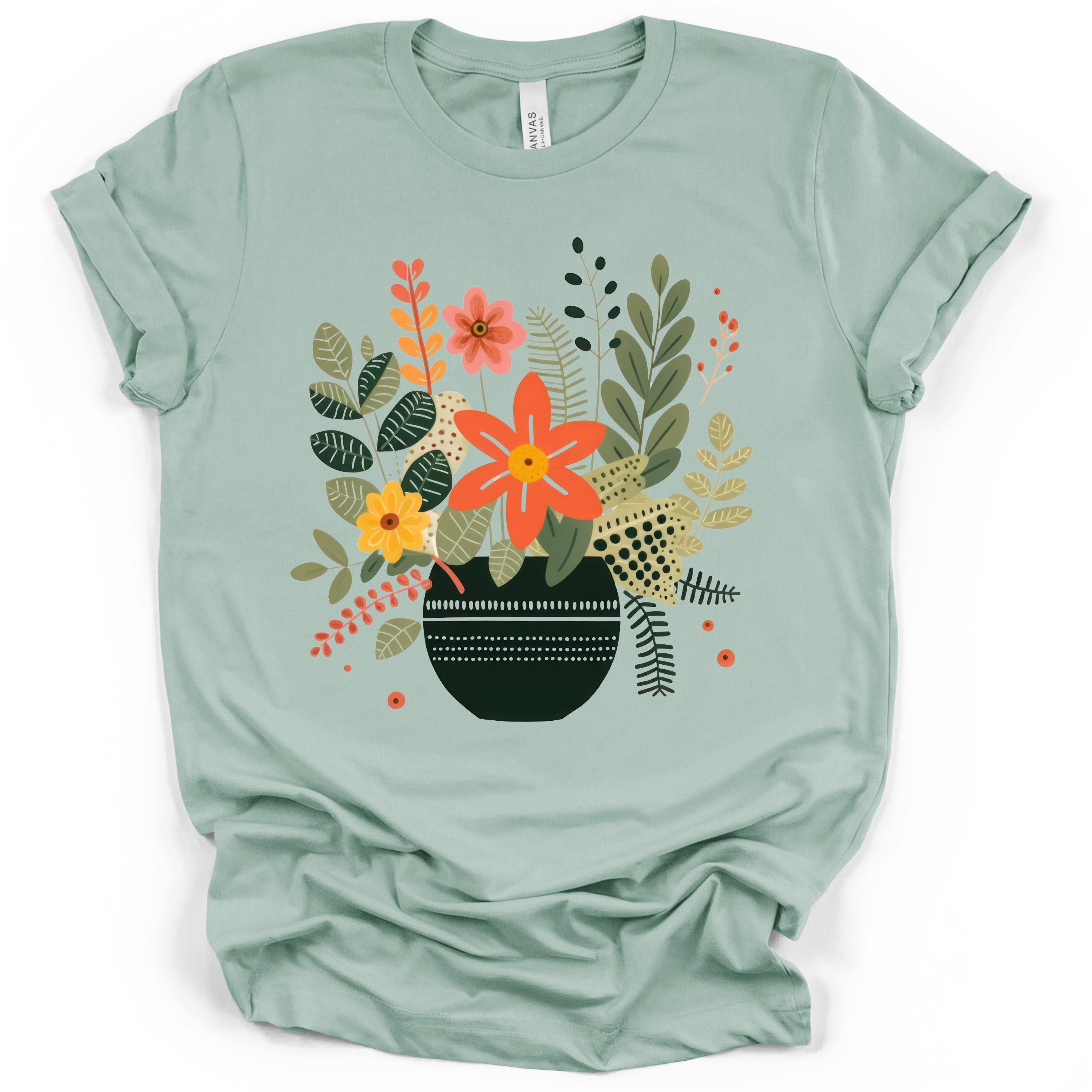 Boho Botanical T-Shirt – Bella + Canvas Modern Fit
