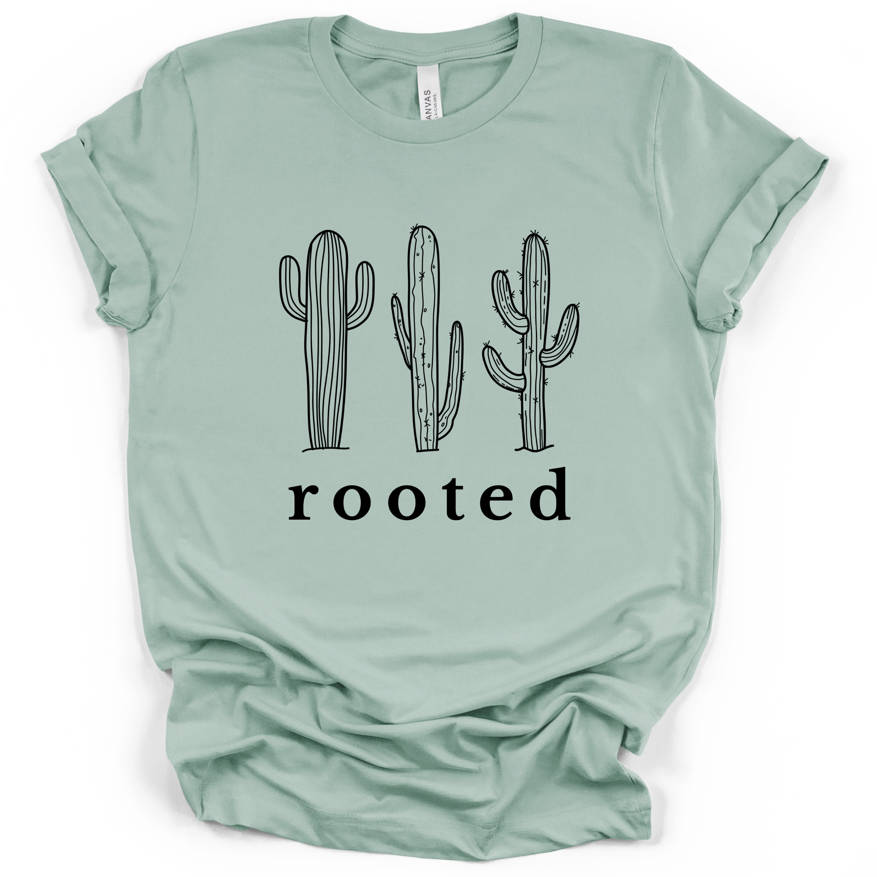 Rooted Cactus T-Shirt – Bella + Canvas Modern Fit