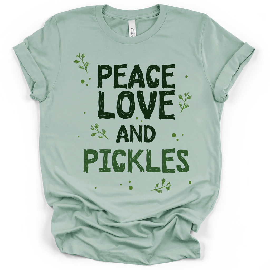 Peace Love and Pickles Tee - Bella + Canvas