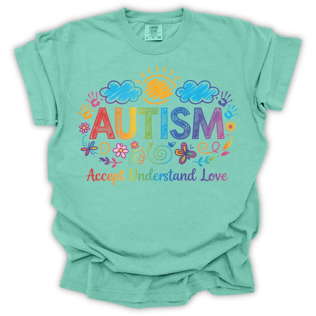 Autism Awareness Rainbow T-Shirt – Comfort Colors Relaxed Fit