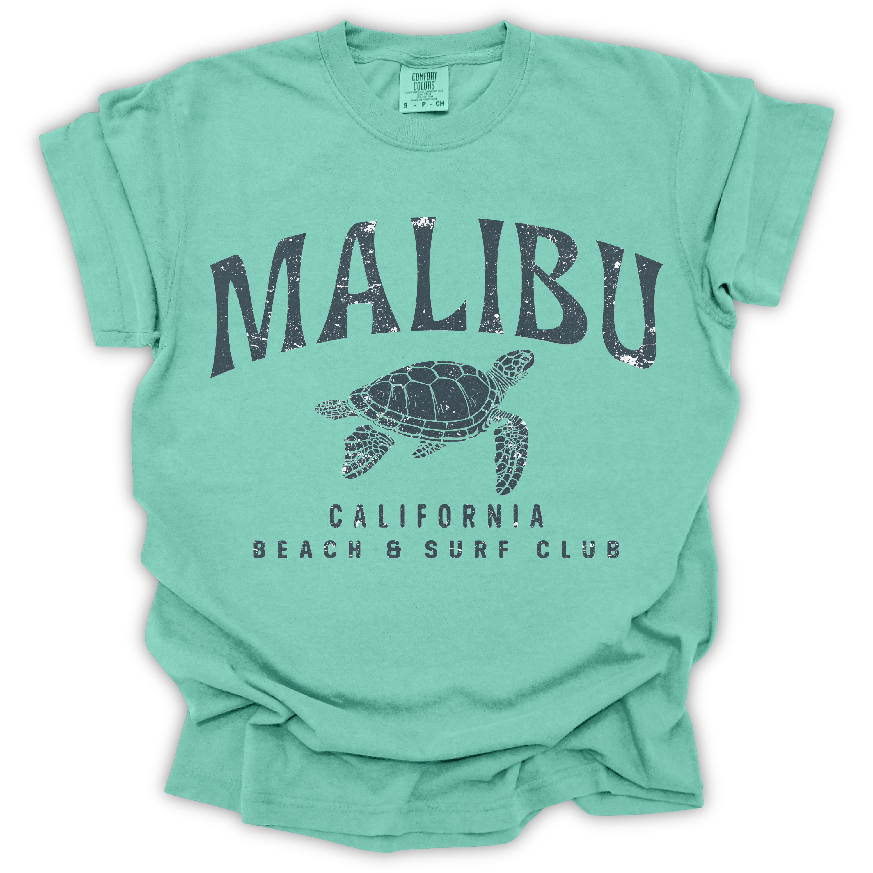 Malibu California Beach & Surf Club Tee – Comfort Colors Relaxed Fit