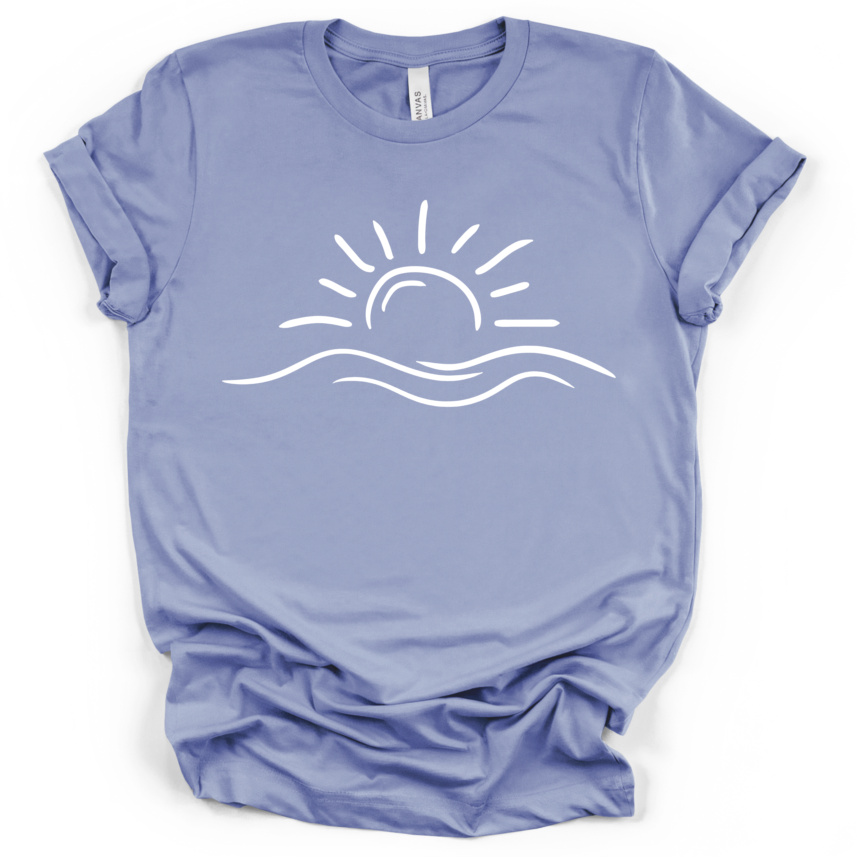 Sunrise Wave Tee - Bella + Canvas Modern Fit