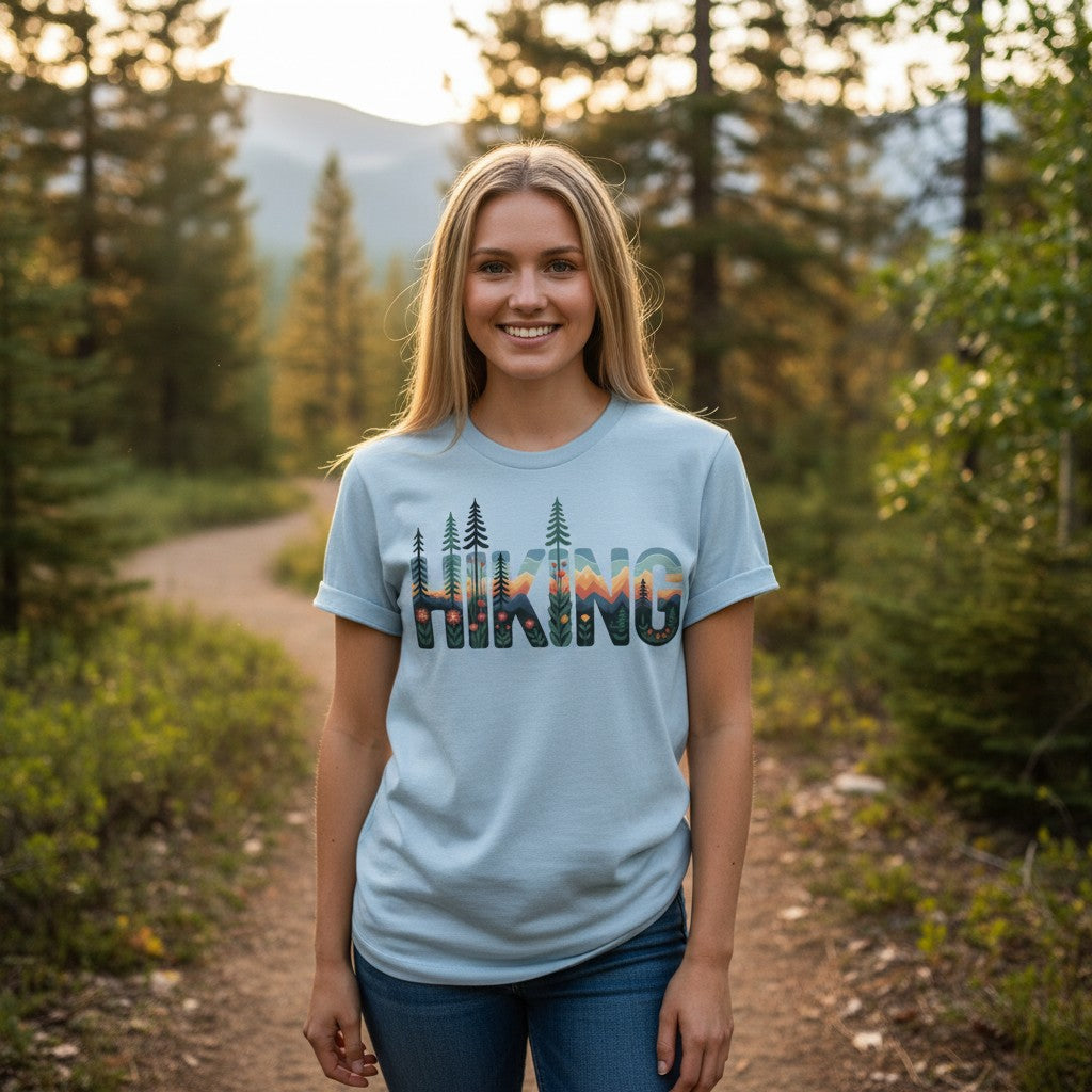Hiking Graphic Tee - Bella + Canvas Modern Fit