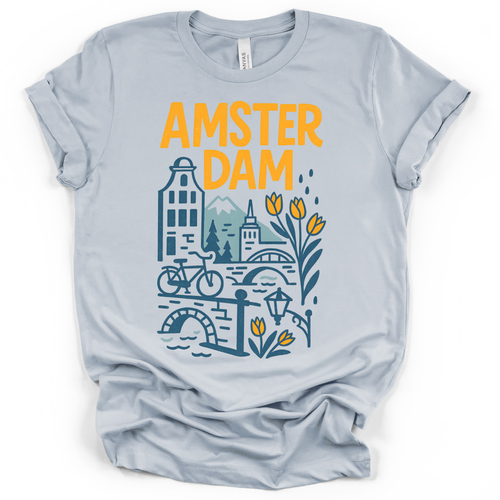 Amsterdam Skyline T-Shirt – Bella + Canvas Modern Fit