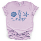 Seaside Shells Tee - Bella + Canvas Modern Fit