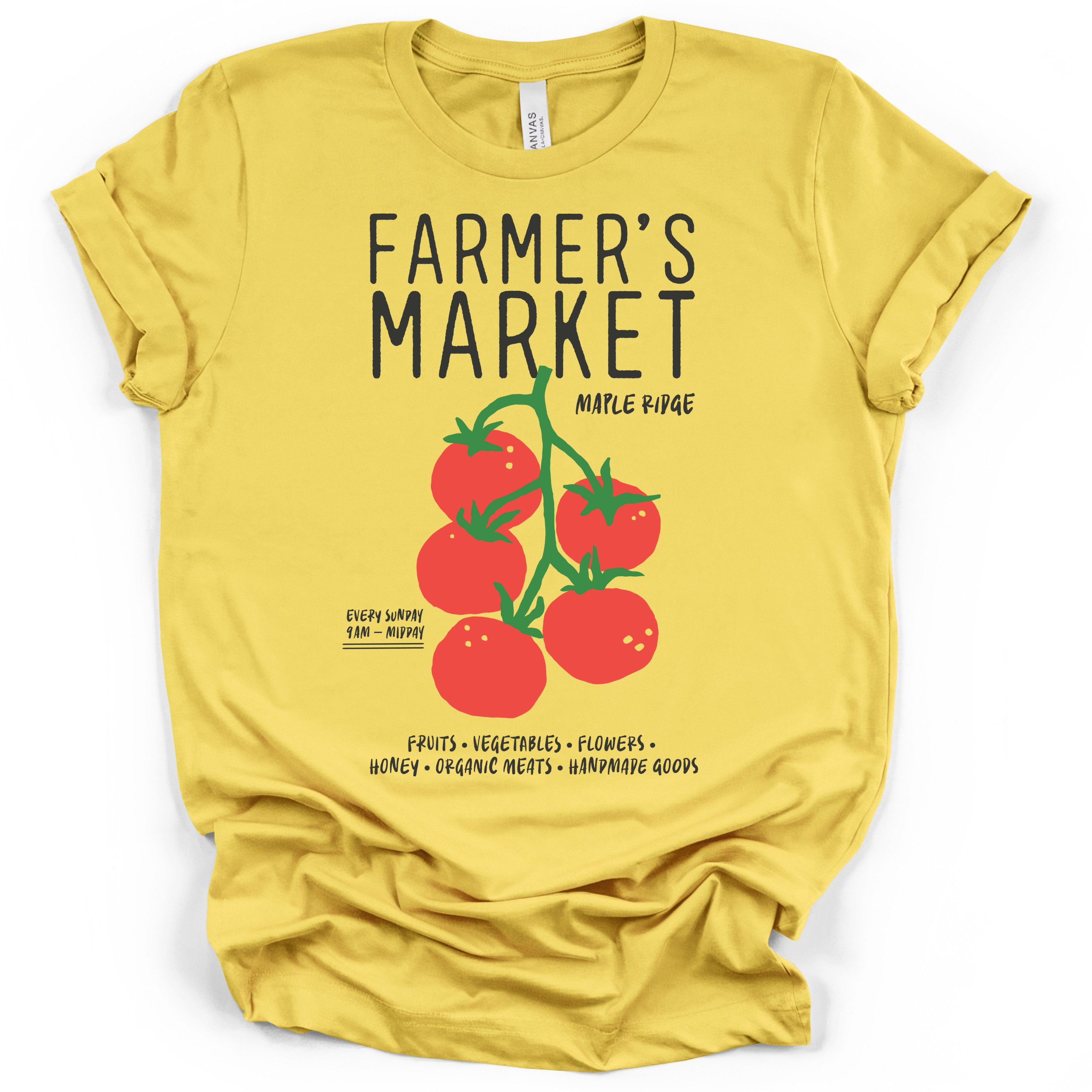 Farmer's Market Vine Tomatoes T-Shirt – Bella + Canvas Modern Fit