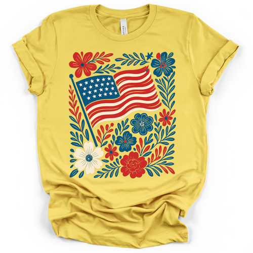 Americana Flag Patriotic T-Shirt – Bella + Canvas Modern Fit