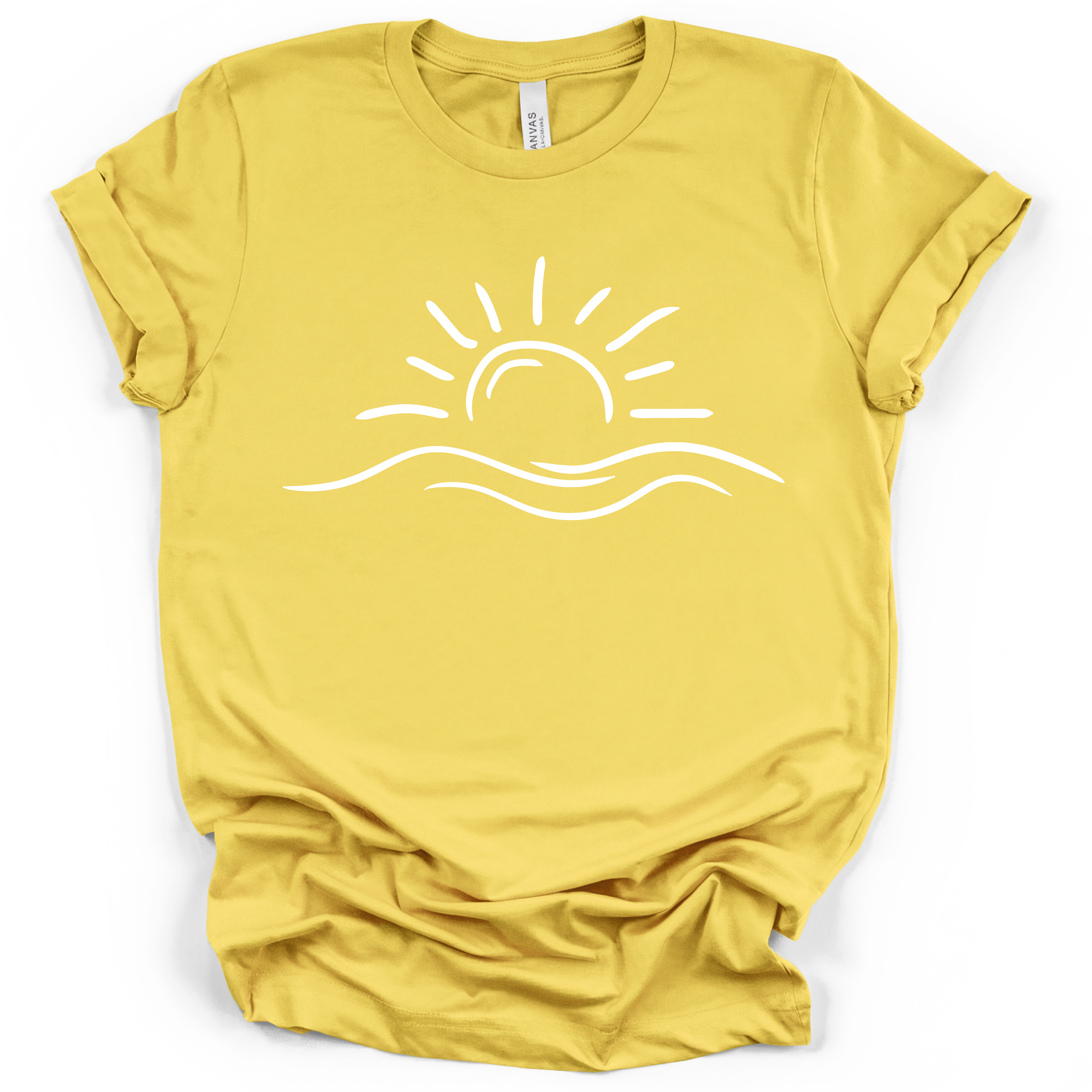 Sunrise Wave Tee - Bella + Canvas Modern Fit