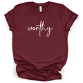 Worthy Script Tee - Bella + Canvas Modern Fit