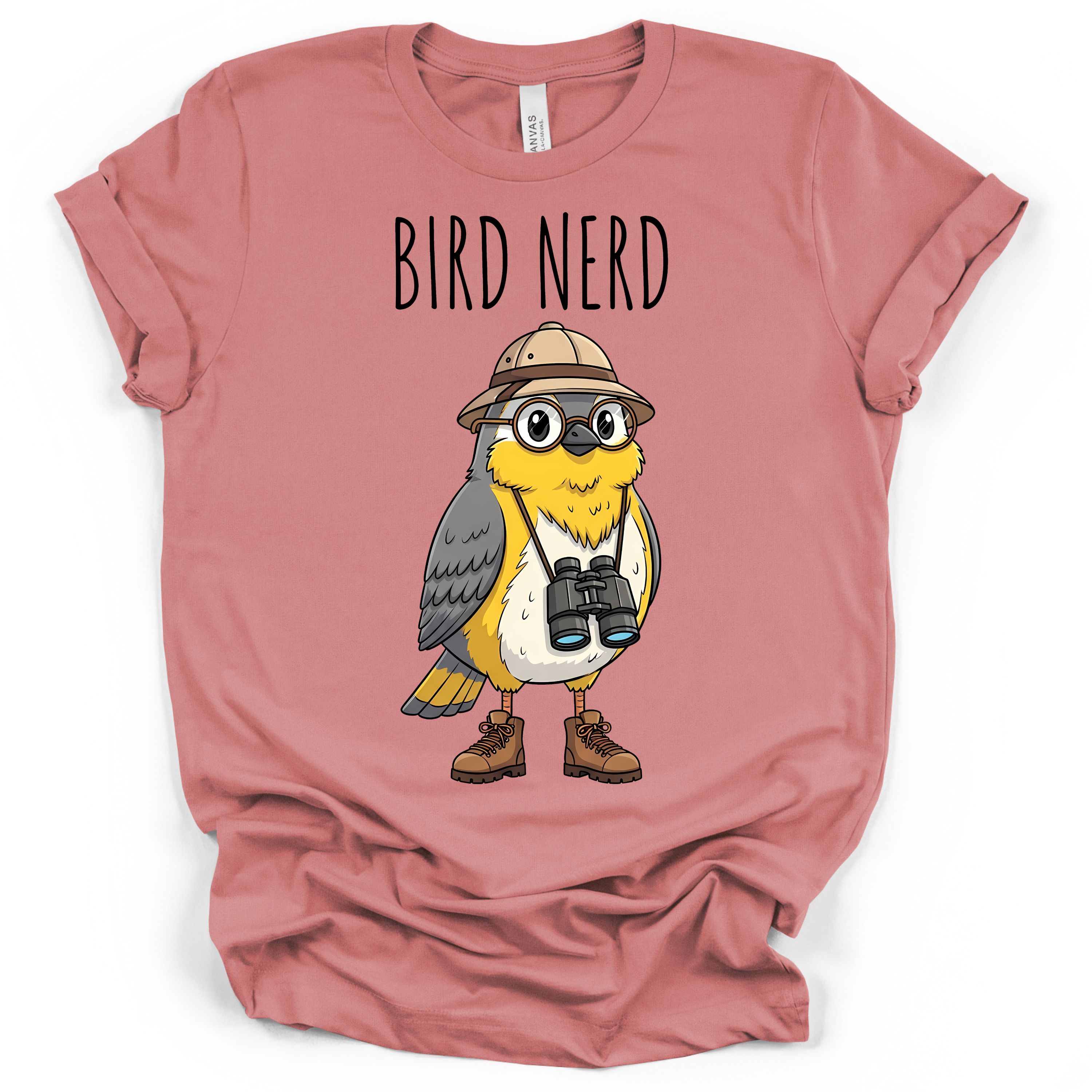 Bird Nerd Birdwatcher T-Shirt – Bella + Canvas Modern Fit