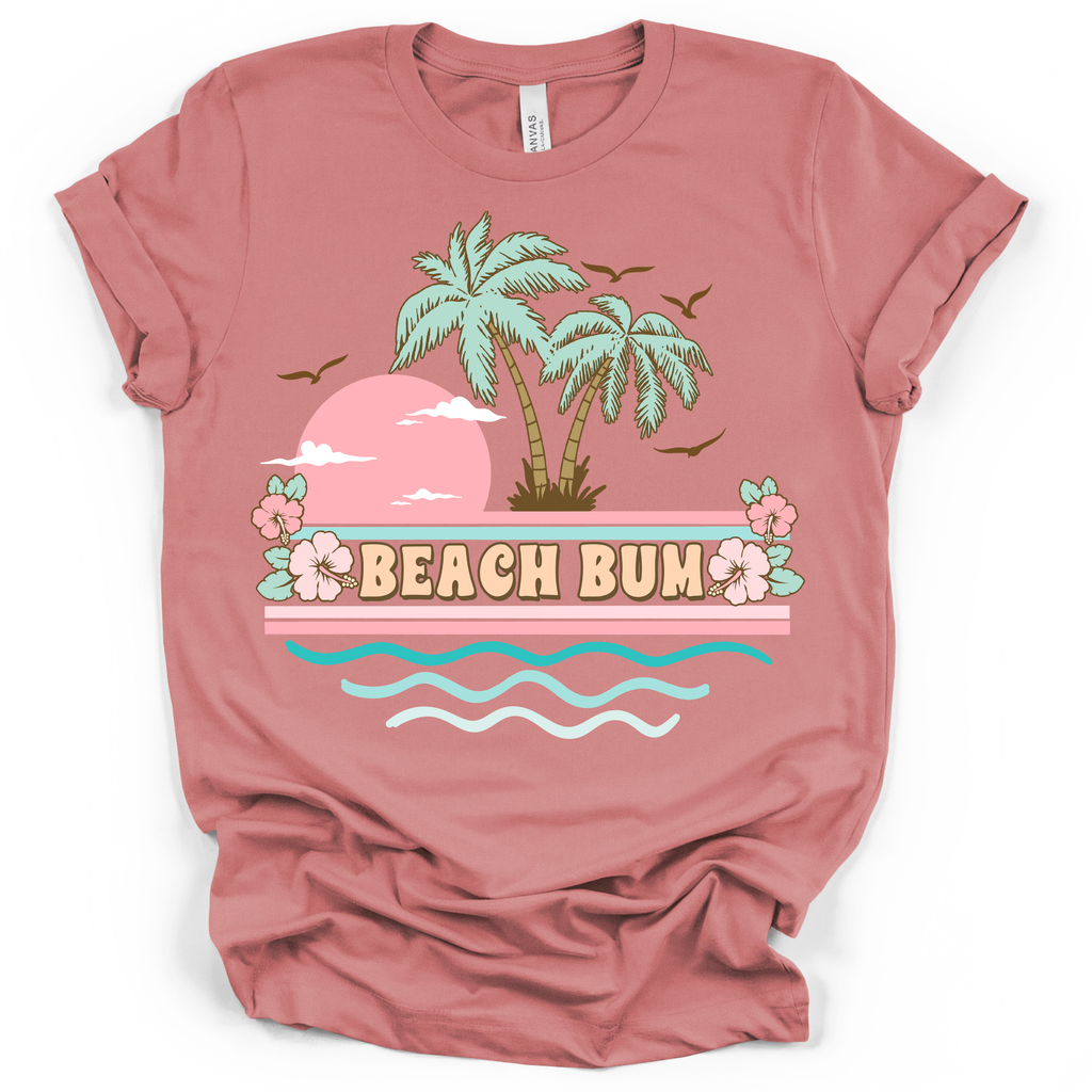 Beach Bum Palm Trees Tee – Bella + Canvas Modern Fit