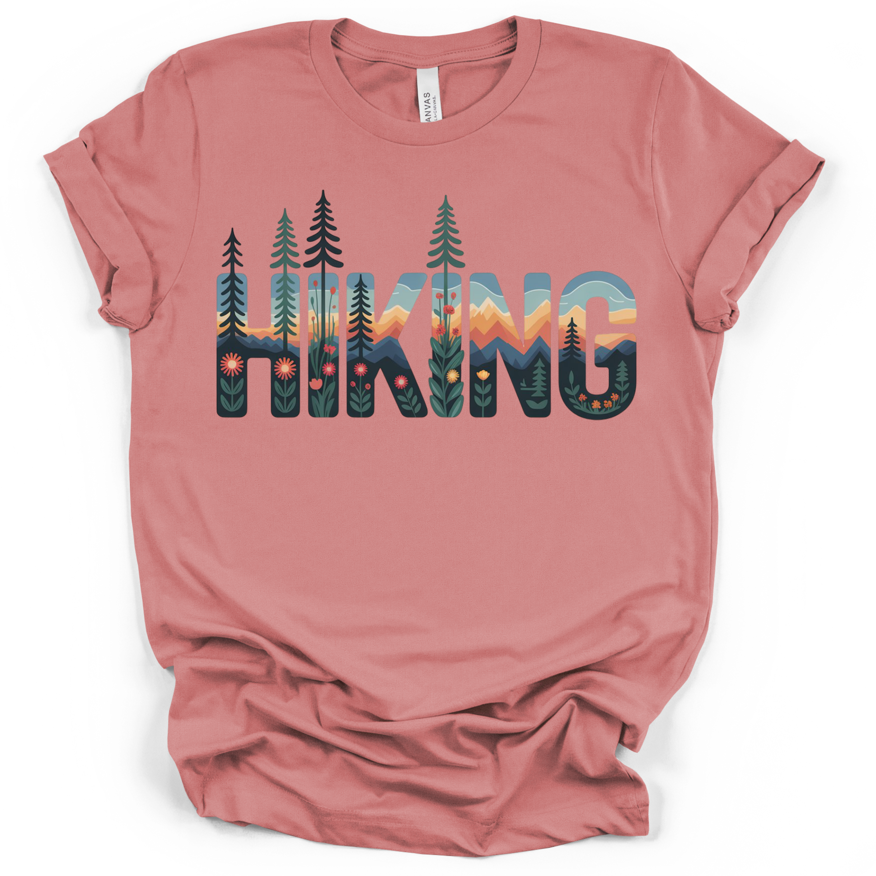 Hiking Graphic Tee - Bella + Canvas Modern Fit