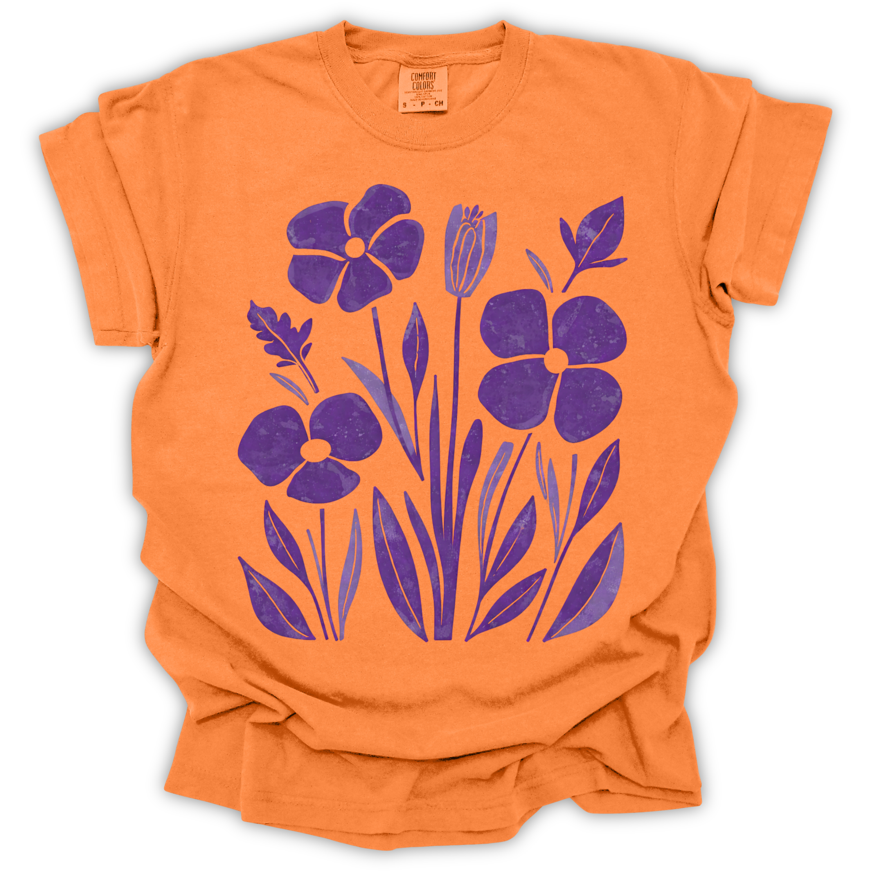 Purple Pansy Garden Tee - Comfort Colors Relaxed Fit