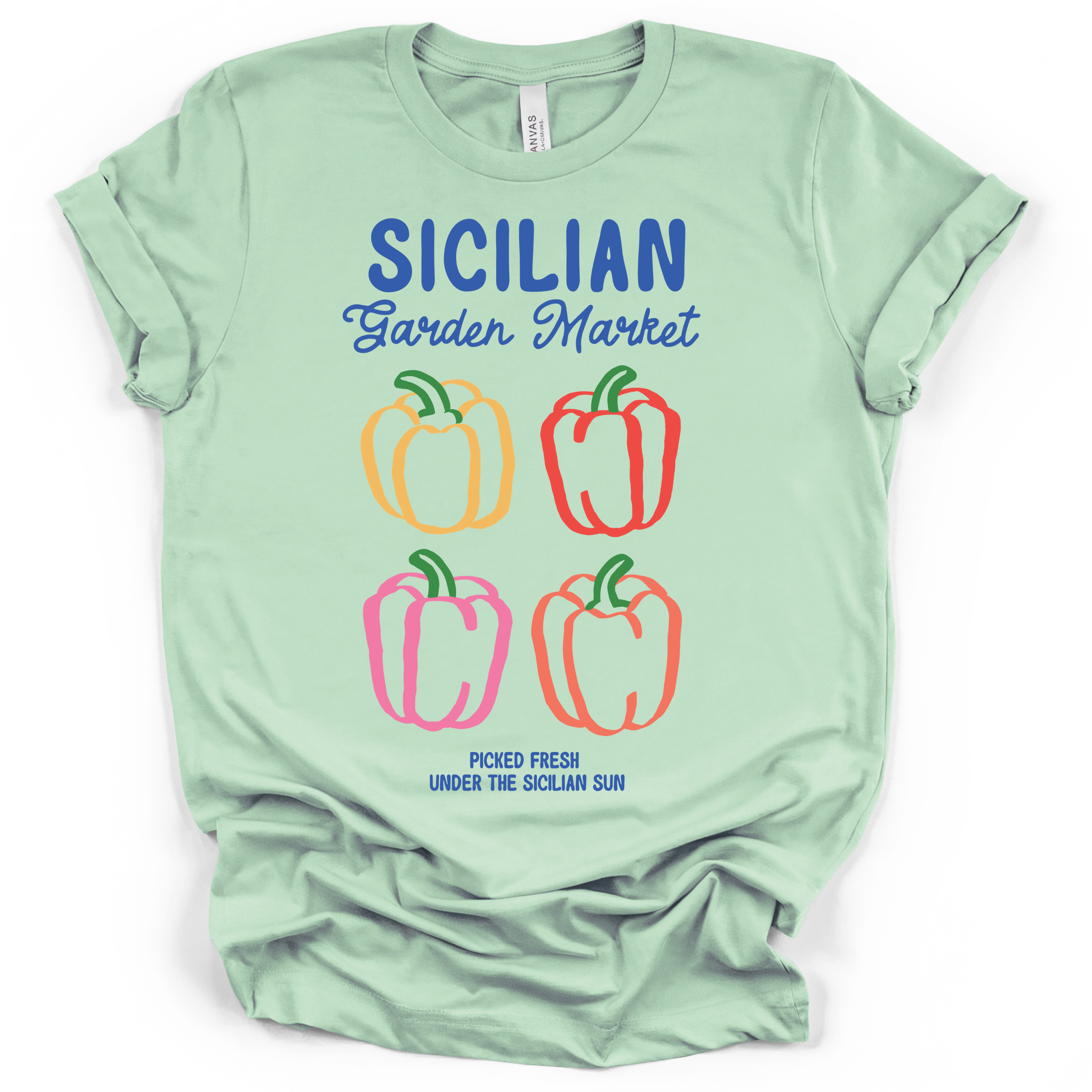 Sicilian Garden Market Vine Tomatoes T-Shirt – Bella + Canvas Modern Fit