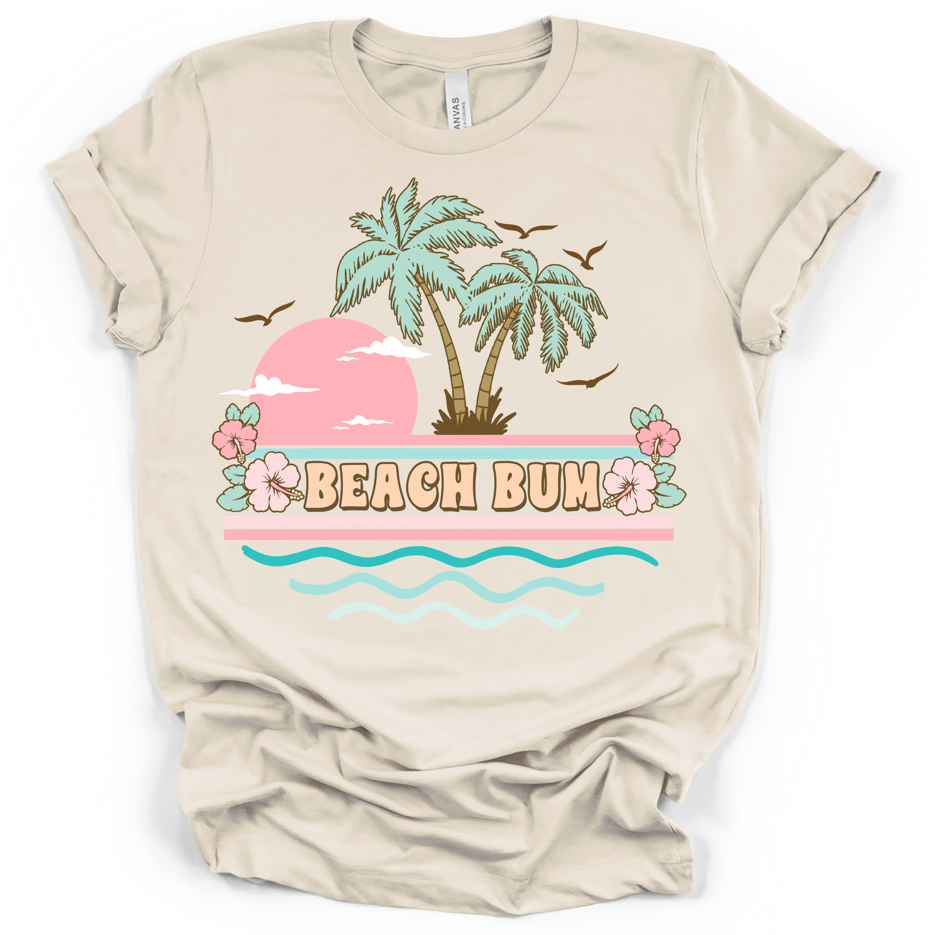 Beach Bum Palm Trees Tee – Bella + Canvas Modern Fit