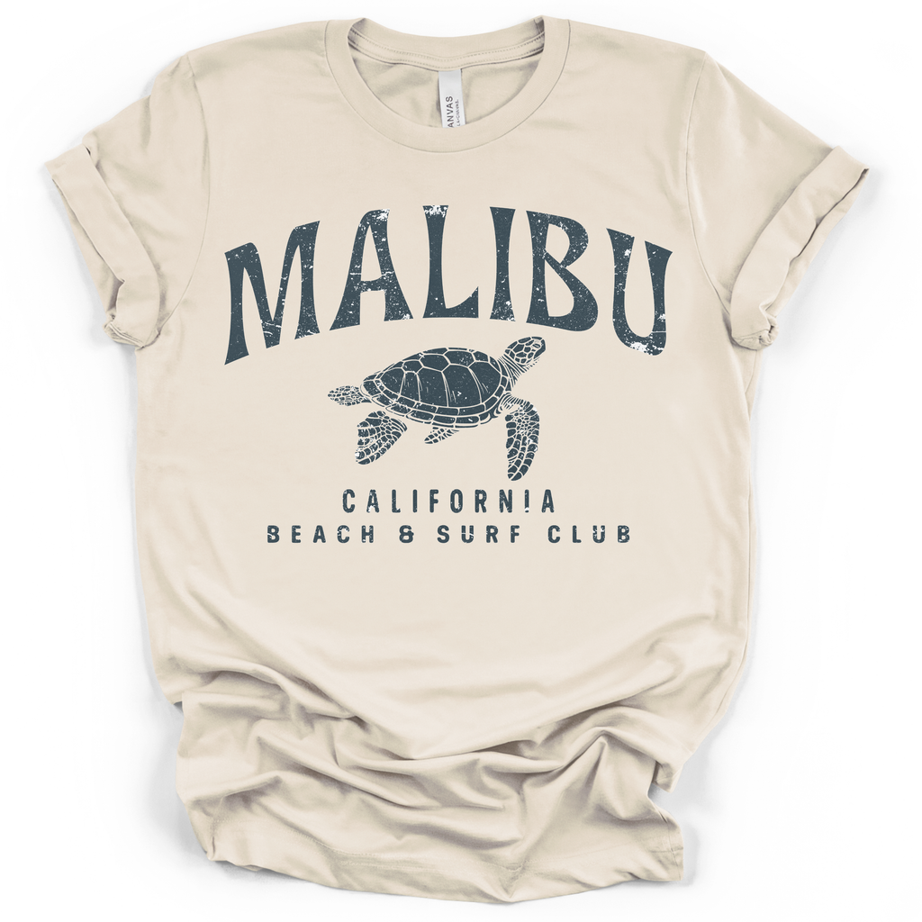 Malibu California Beach & Surf Club Tee – Bella + Canvas Modern Fit