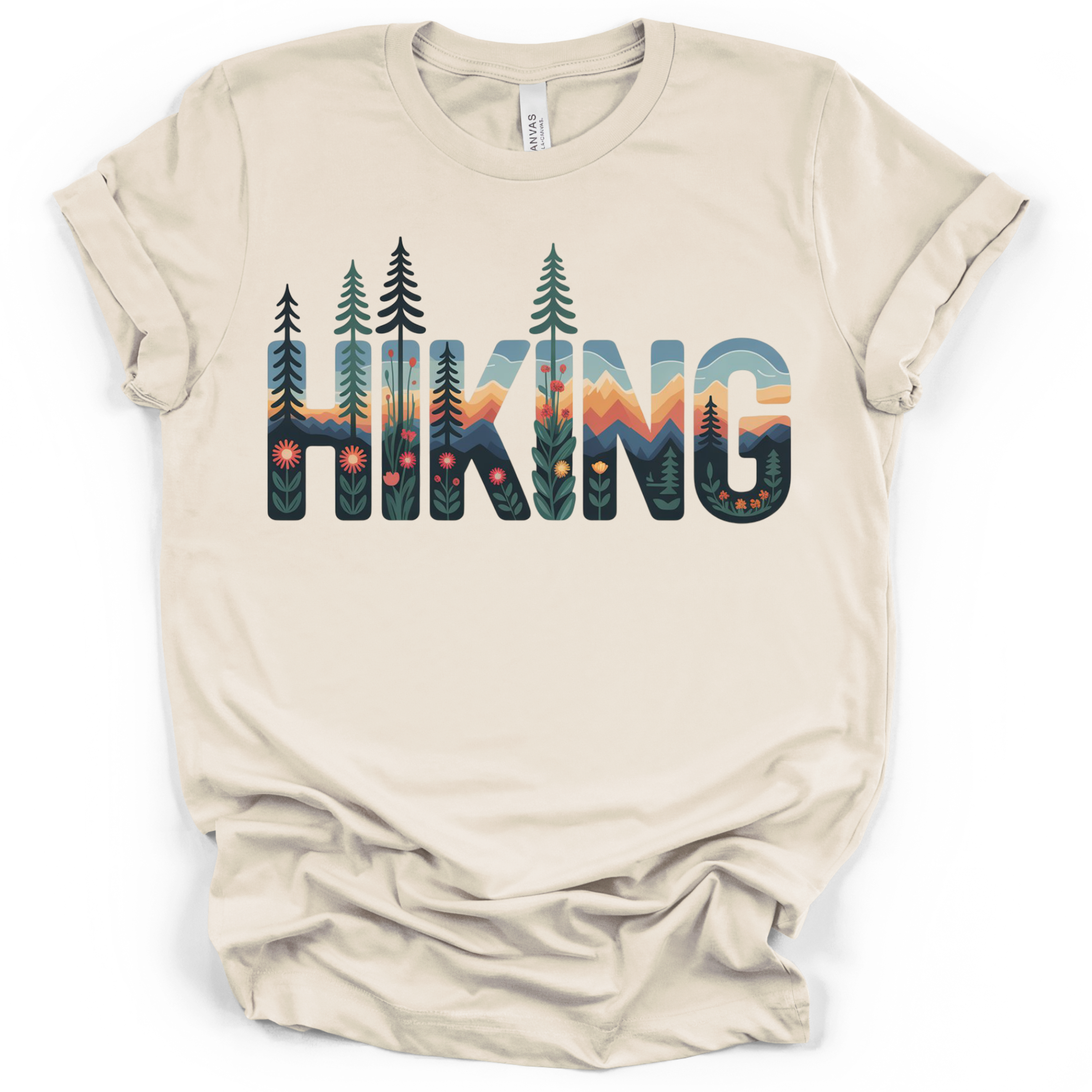 Hiking Graphic Tee - Bella + Canvas Modern Fit