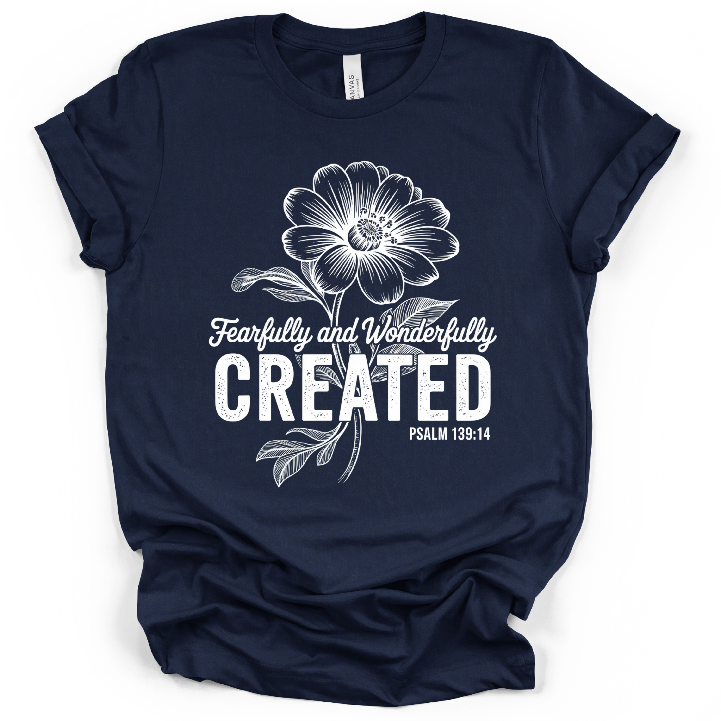 Created Bible Verse T-Shirt – Bella + Canvas Modern Fit