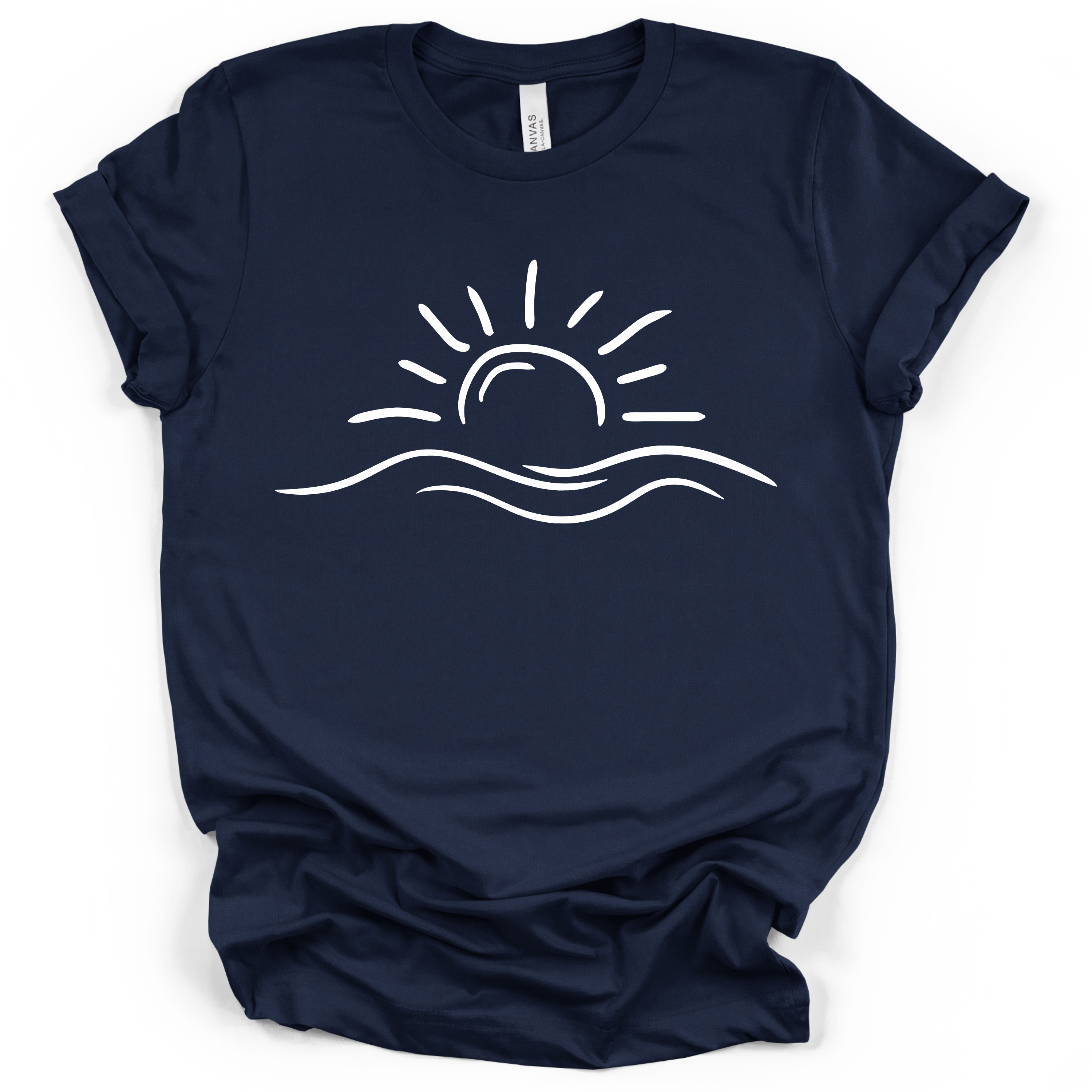 Sunrise Wave Tee - Bella + Canvas Modern Fit