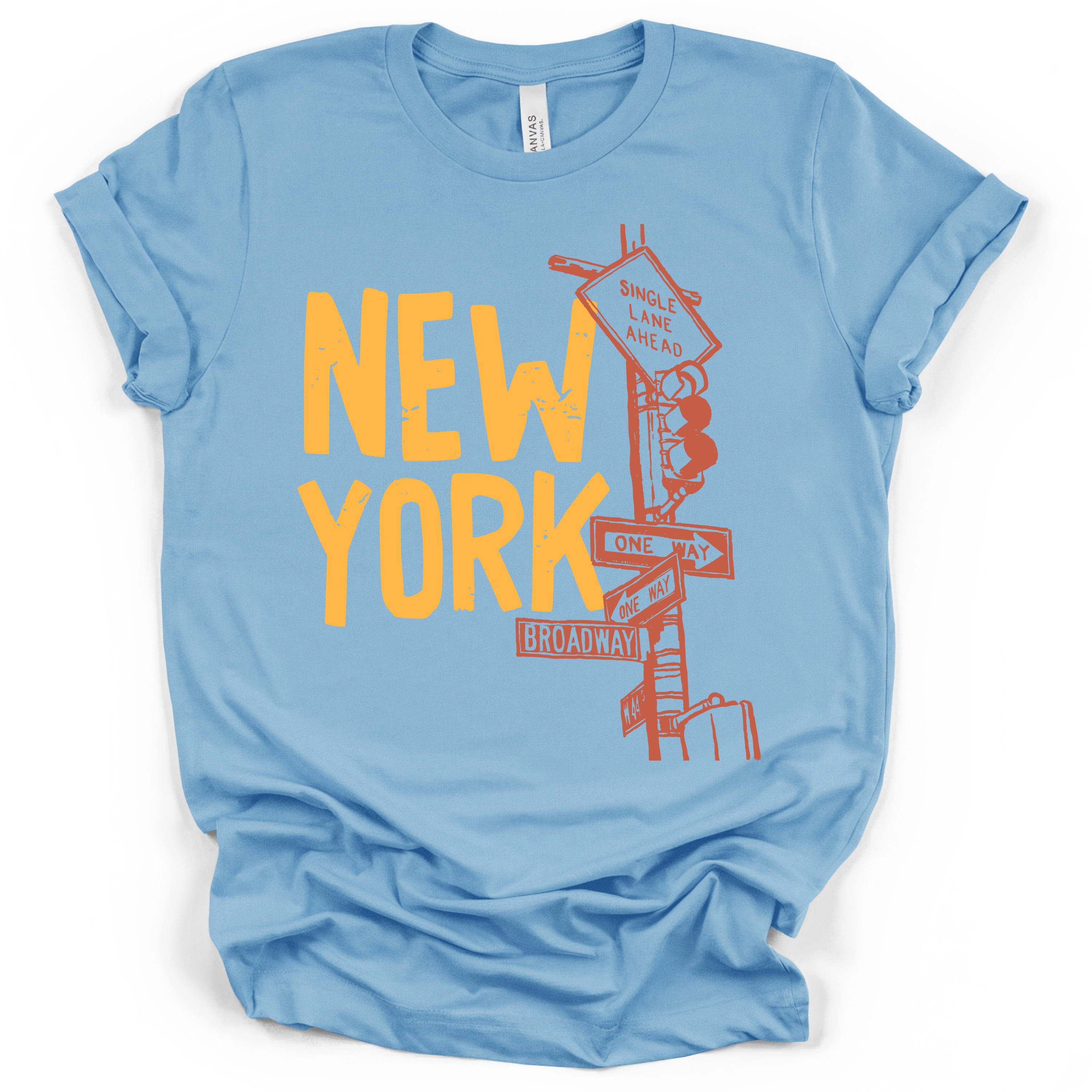 New York Street Sign T-Shirt – Bella + Canvas Modern Fit