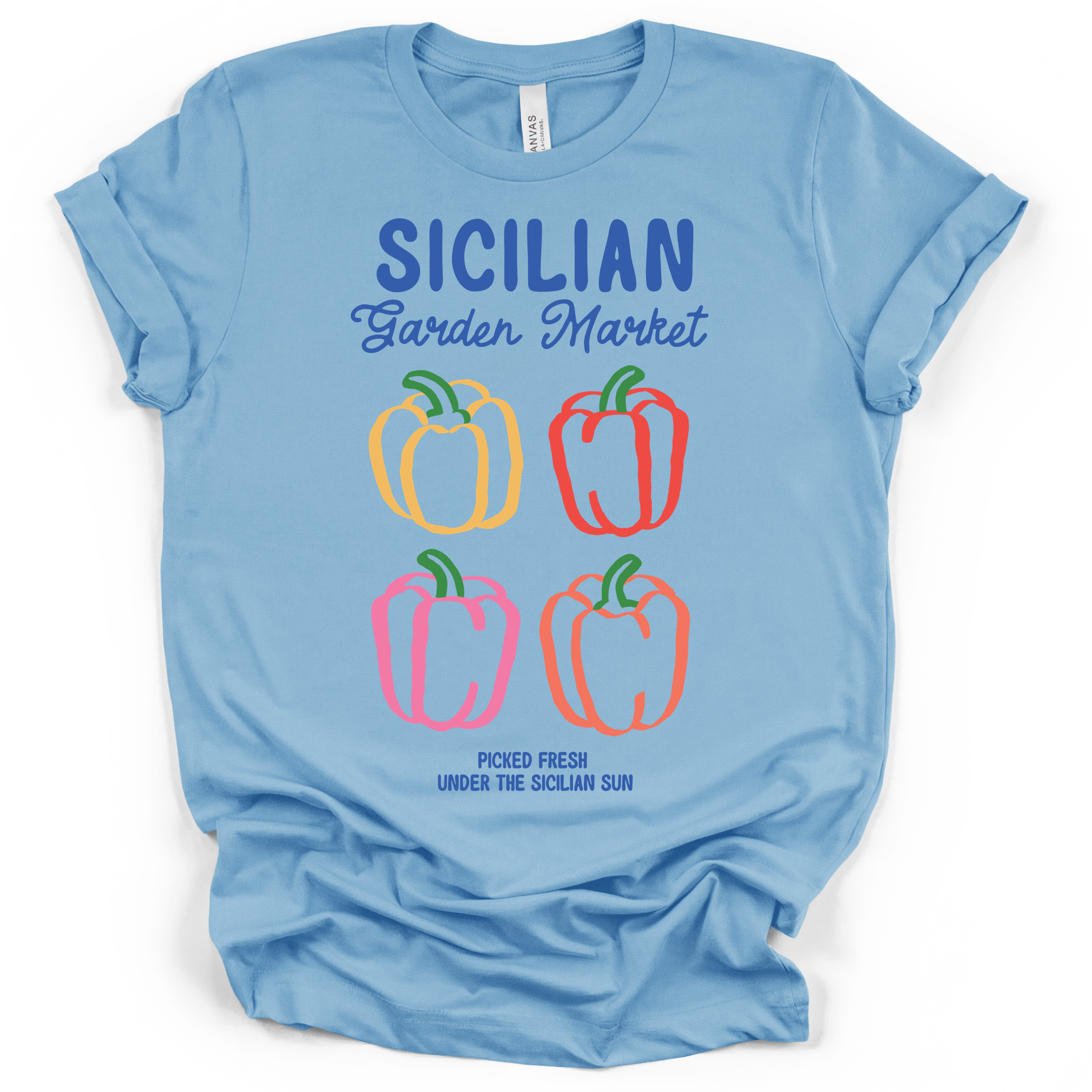 Sicilian Garden Market Vine Tomatoes T-Shirt – Bella + Canvas Modern Fit