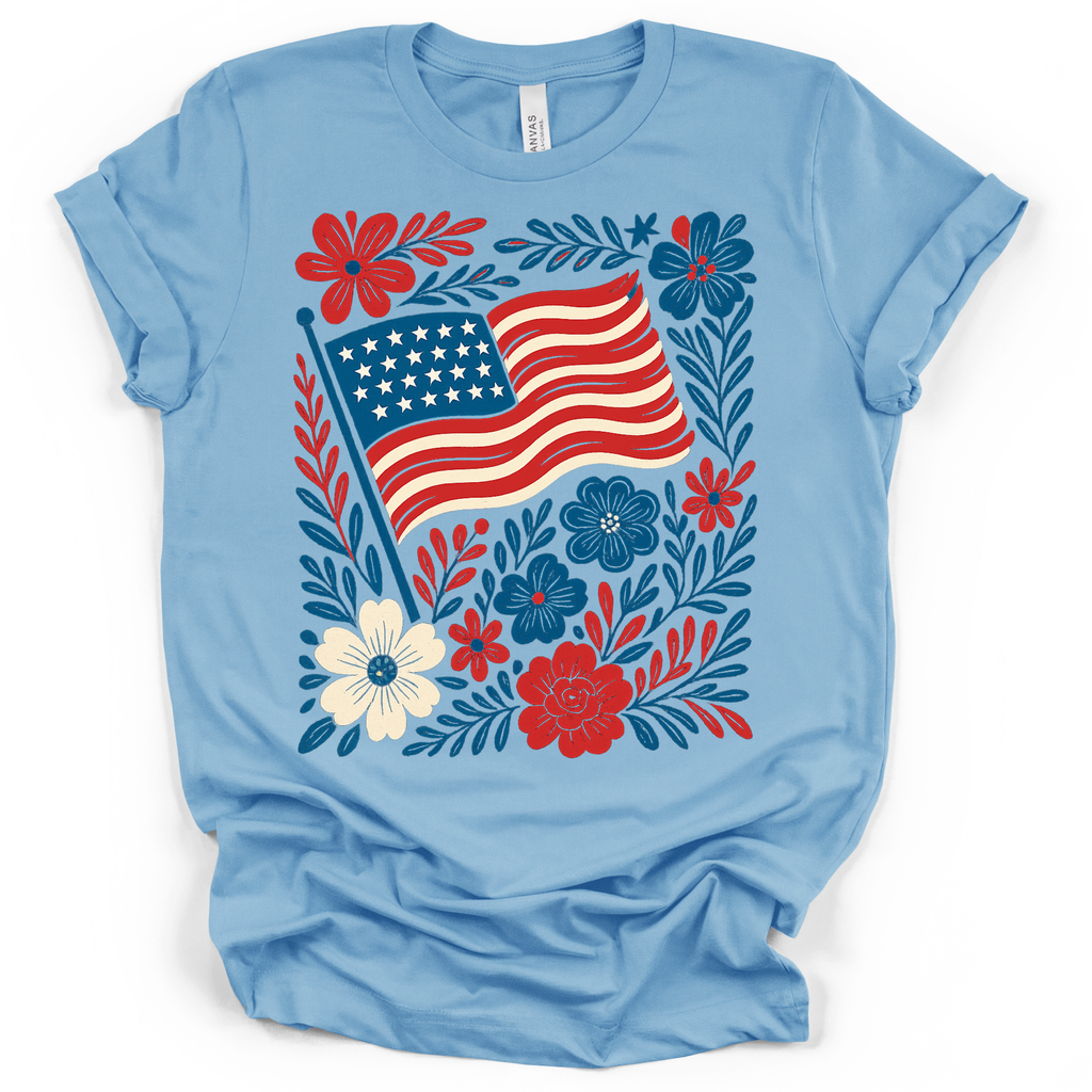 Americana Flag Patriotic T-Shirt – Bella + Canvas Modern Fit