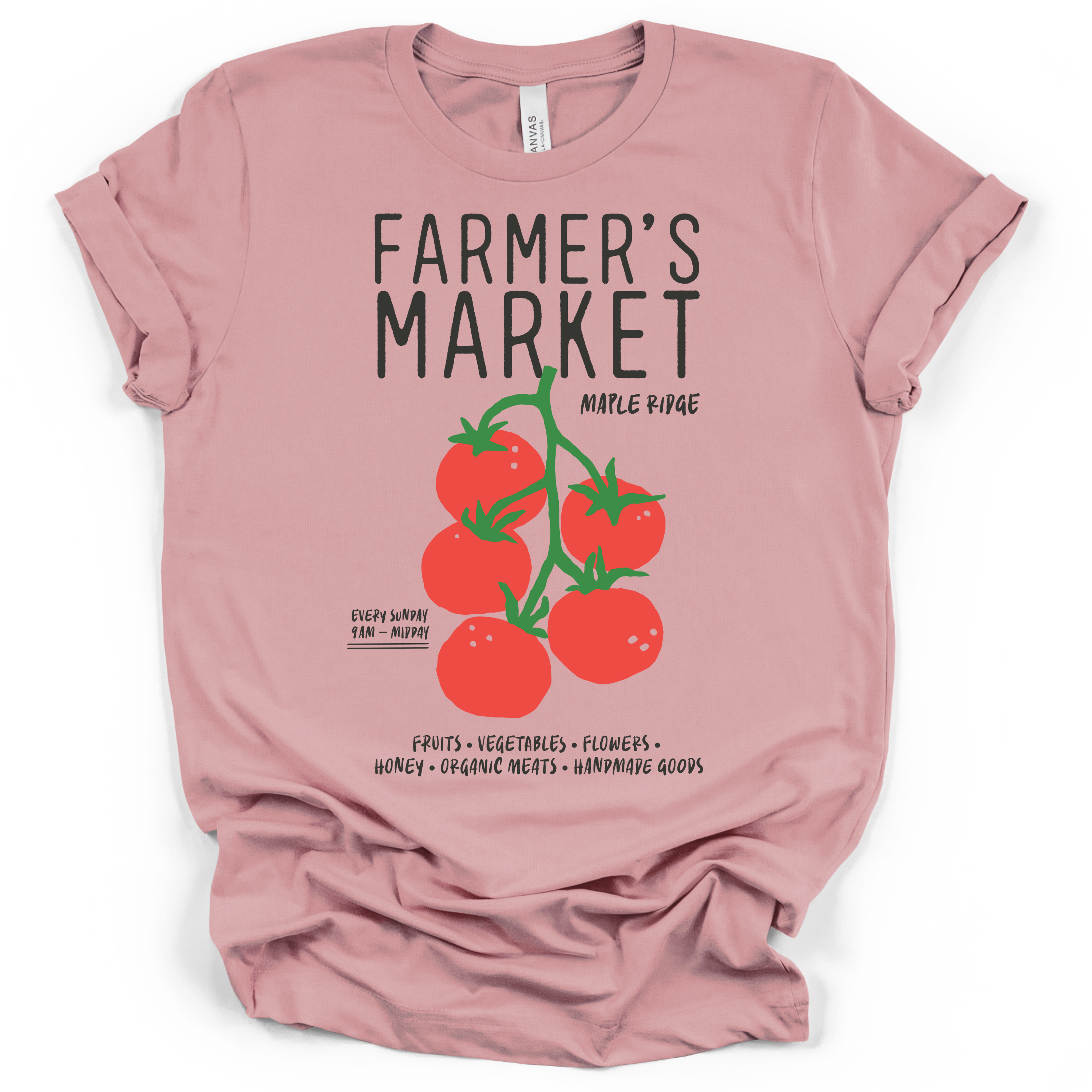 Farmer's Market Vine Tomatoes T-Shirt – Bella + Canvas Modern Fit