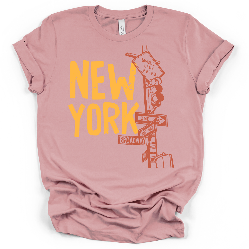 New York Street Sign T-Shirt – Bella + Canvas Modern Fit