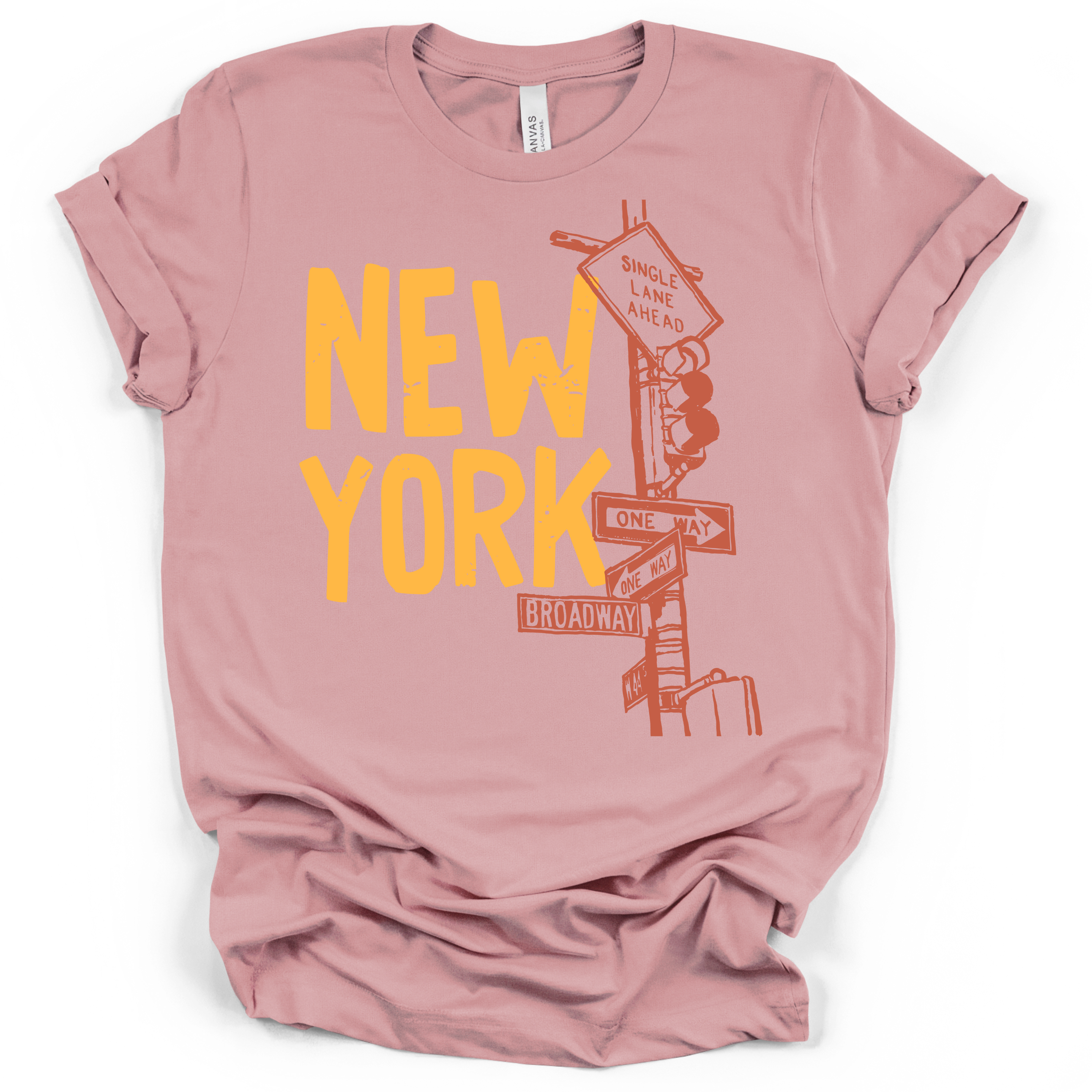 New York Street Sign T-Shirt – Bella + Canvas Modern Fit
