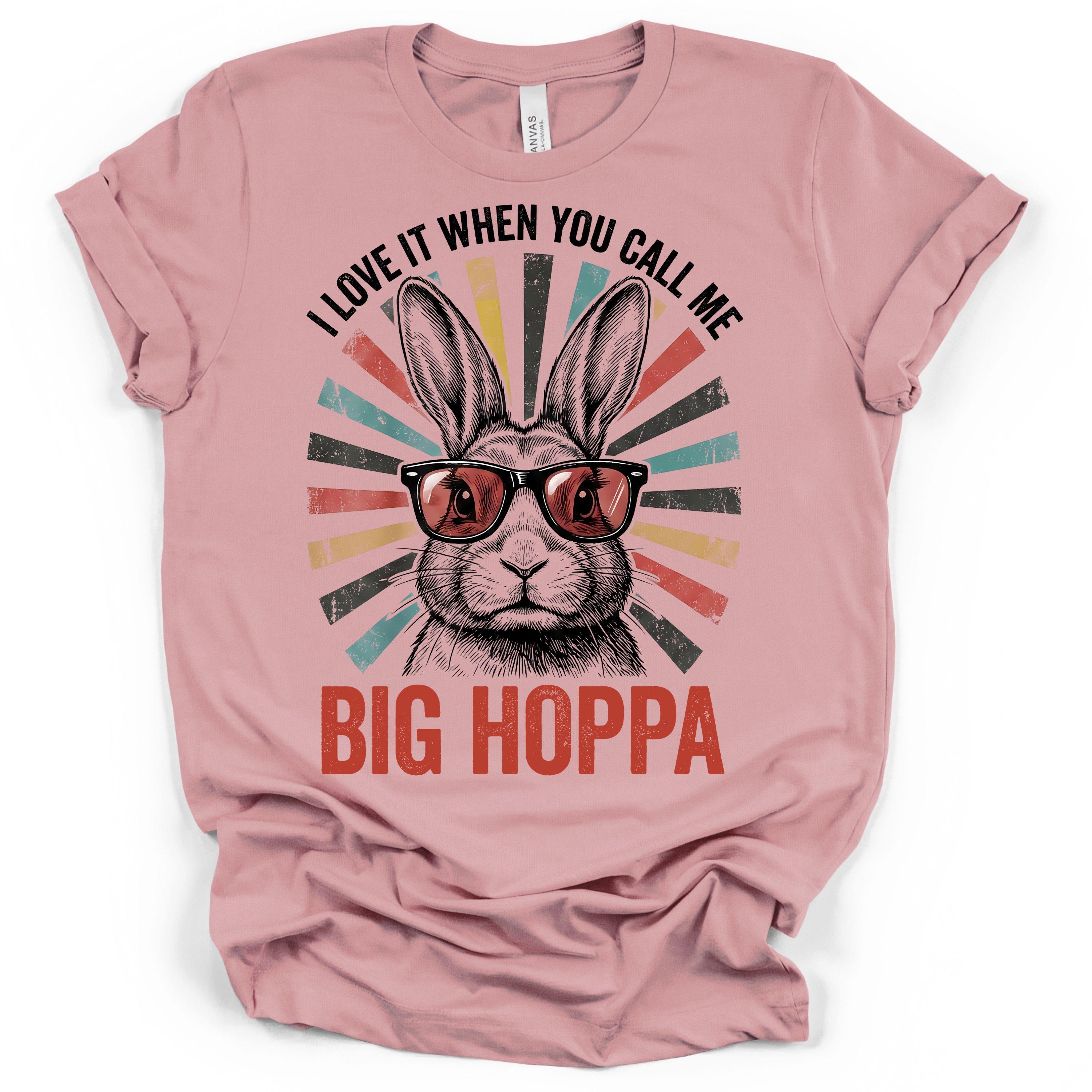 Big Hoppa Bunny Easter T-Shirt - Bella + Canvas Modern Fit