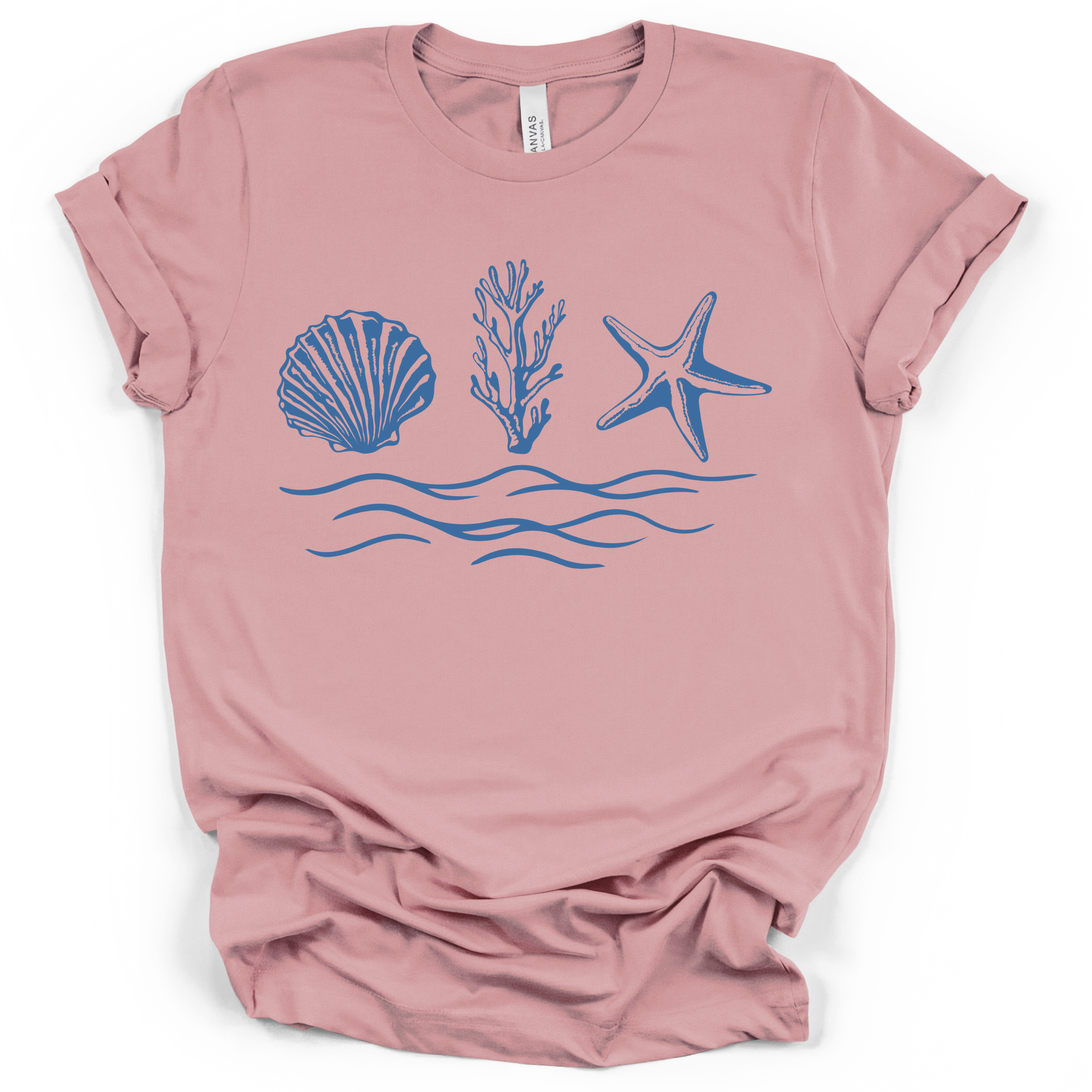 Seaside Shells Tee - Bella + Canvas Modern Fit