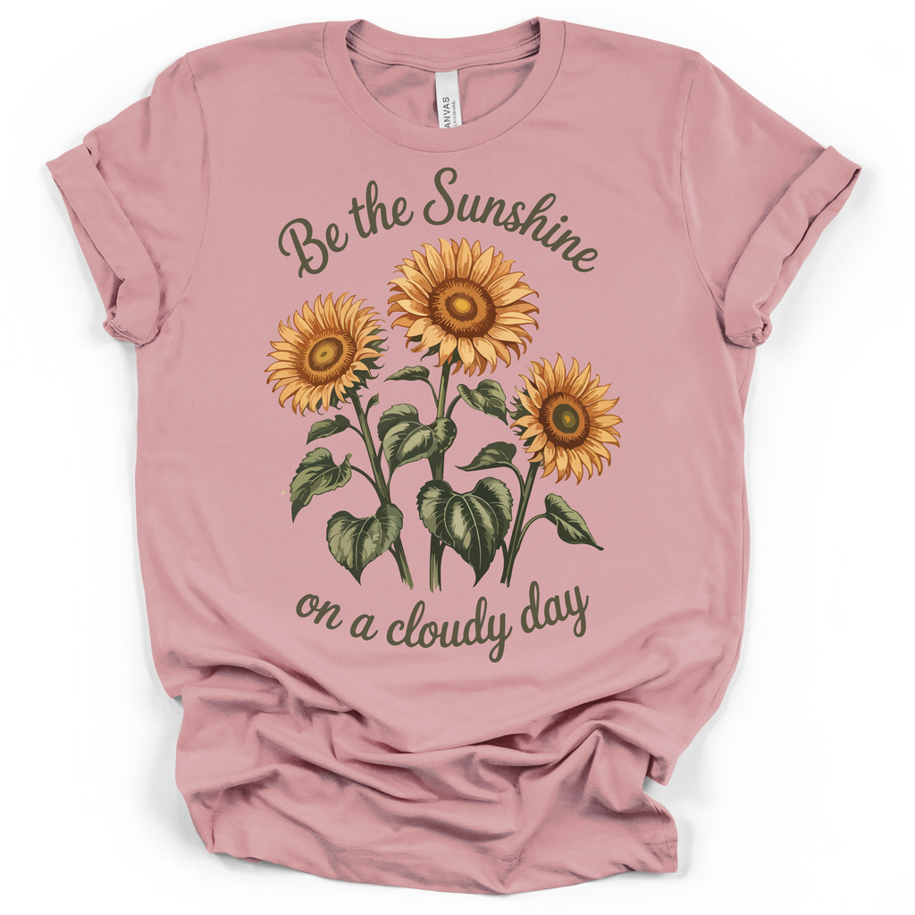 Sunflowers Sunshine on a Cloudy Day T-Shirt – Bella + Canvas Modern Fit
