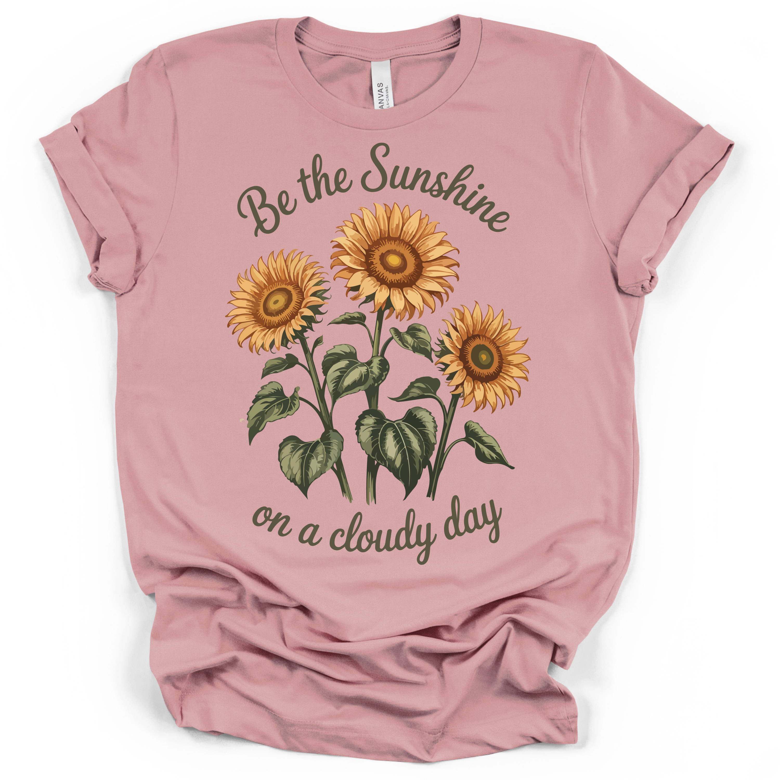 Sunflowers Sunshine on a Cloudy Day T-Shirt – Bella + Canvas Modern Fit