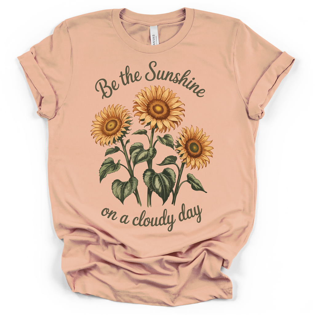 Sunflowers Sunshine on a Cloudy Day T-Shirt – Bella + Canvas Modern Fit