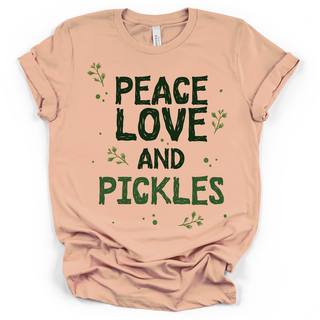 Peace Love and Pickles Tee - Bella + Canvas