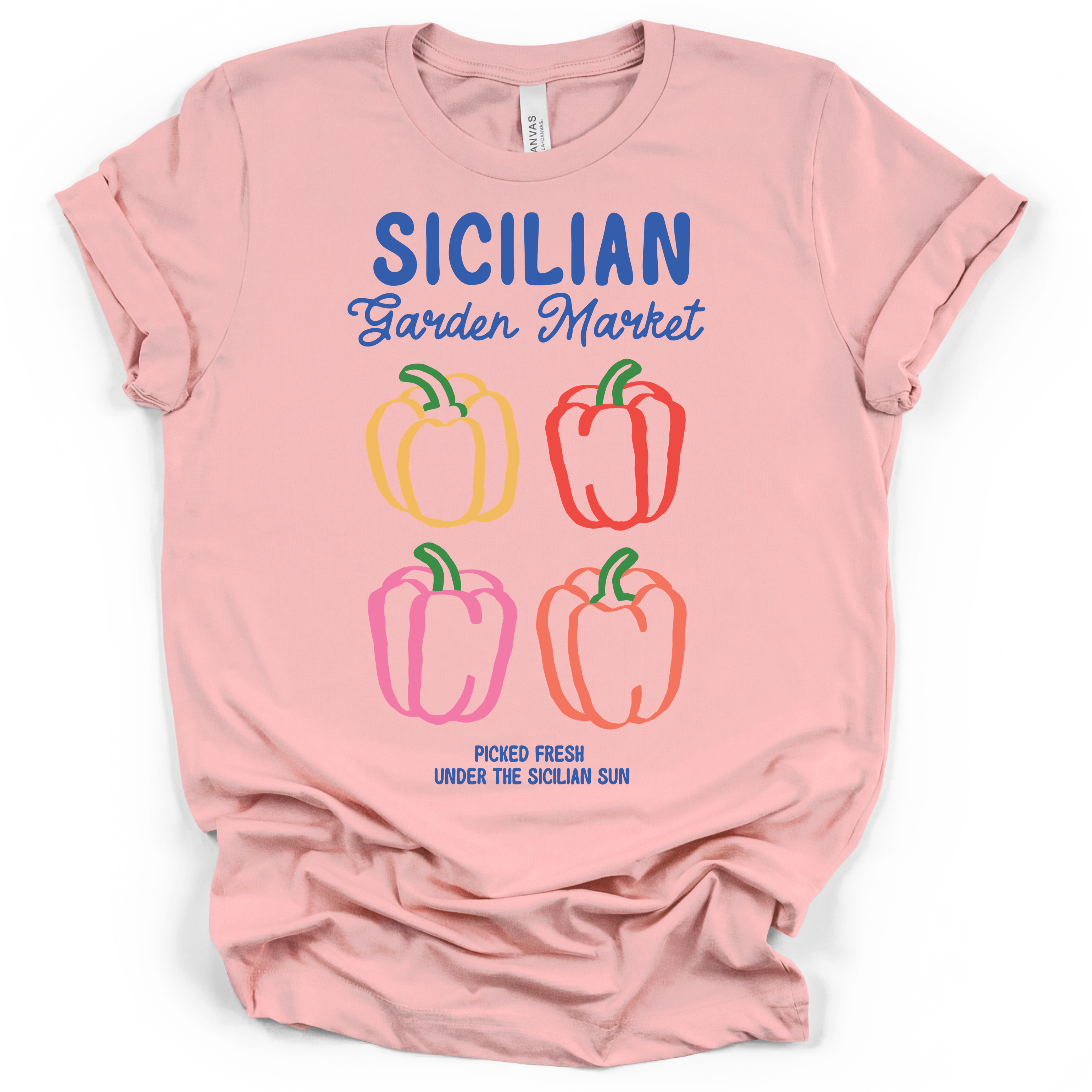 Sicilian Garden Market Vine Tomatoes T-Shirt – Bella + Canvas Modern Fit