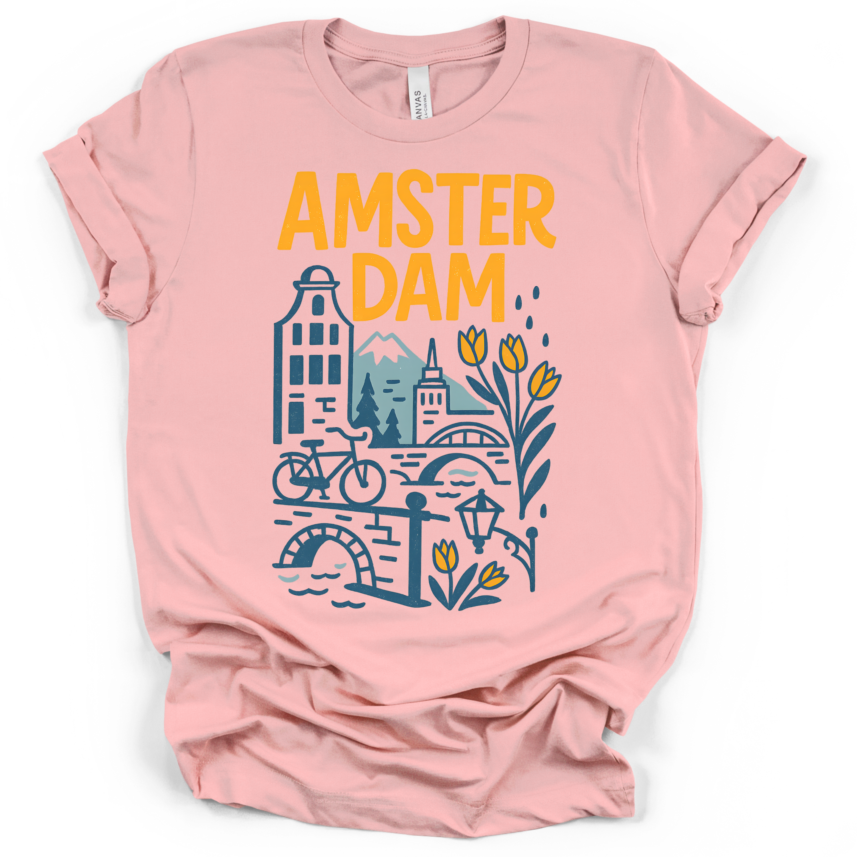 Amsterdam Skyline T-Shirt – Bella + Canvas Modern Fit