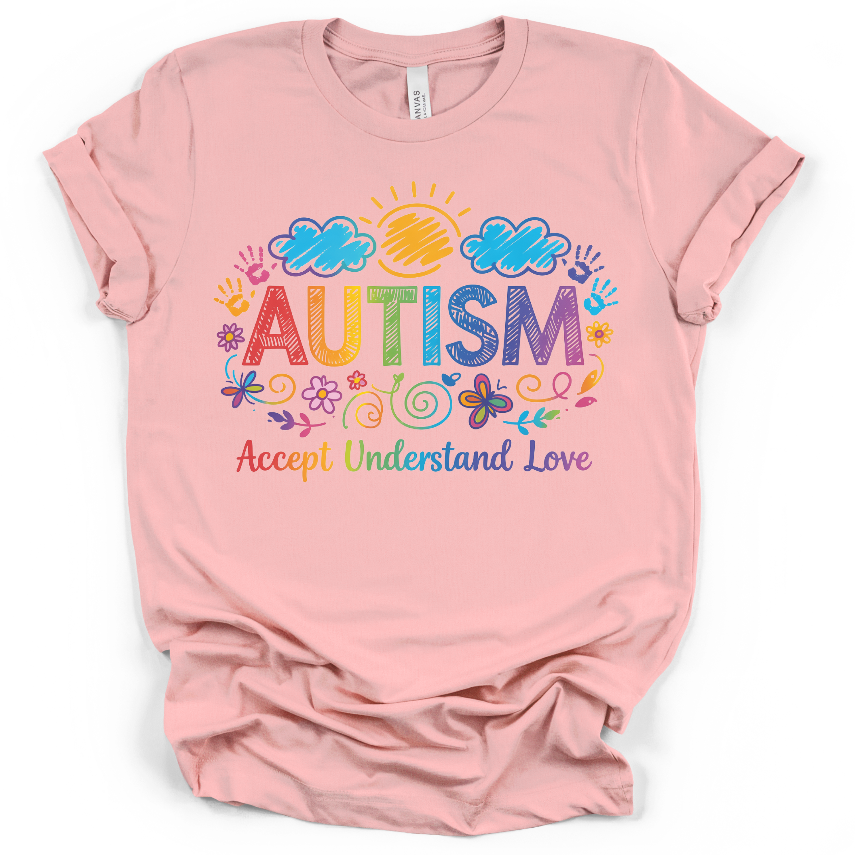 Autism Awareness Rainbow T-Shirt – Bella + Canvas Modern Fit