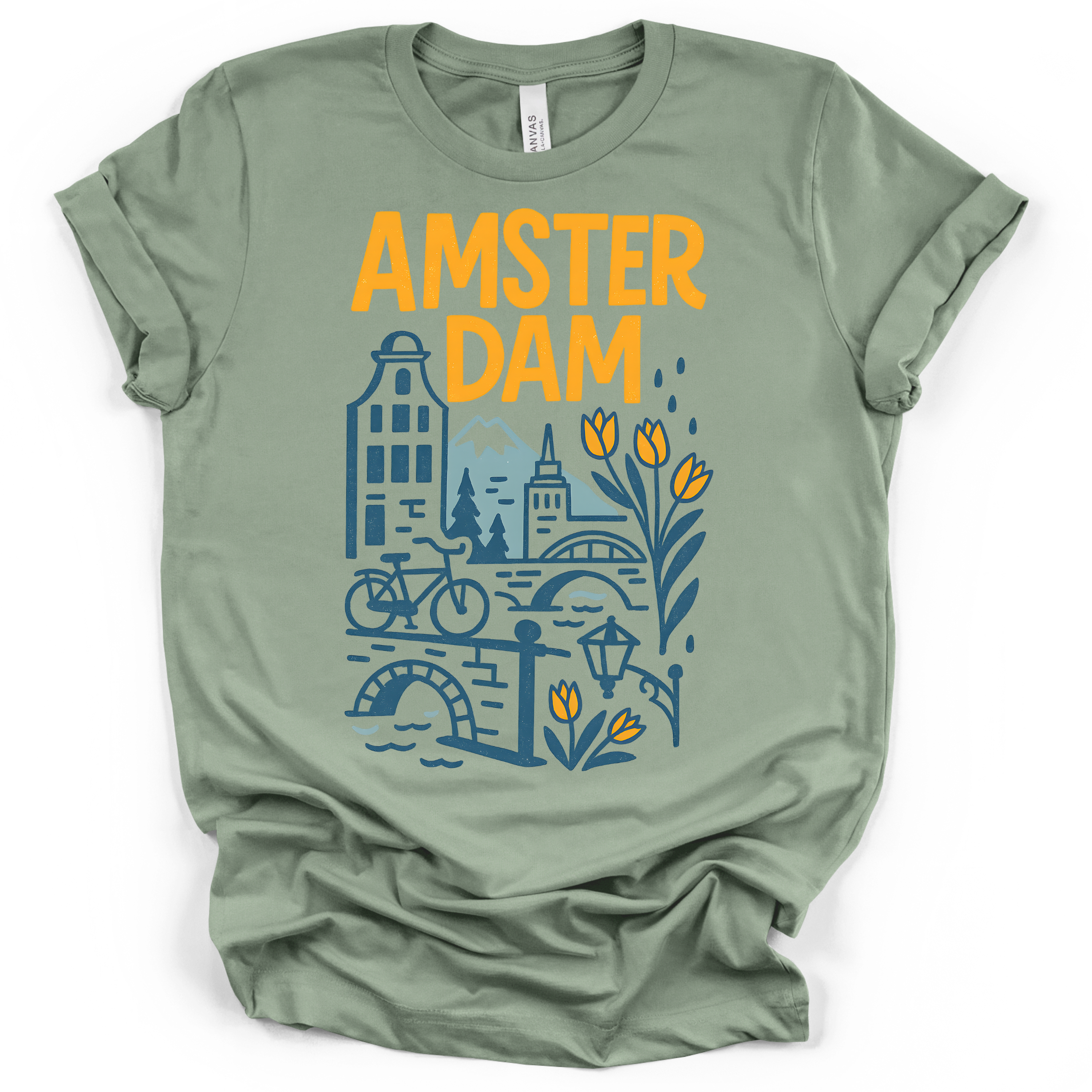 Amsterdam Skyline T-Shirt – Bella + Canvas Modern Fit