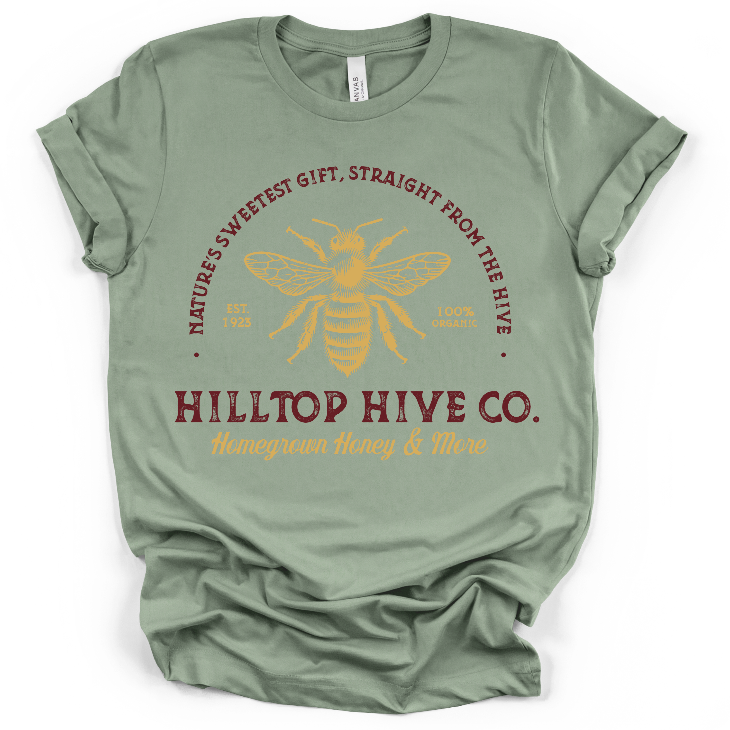 Hilltop Hive Co. Honey Bee T-Shirt – Bella + Canvas Modern Fit