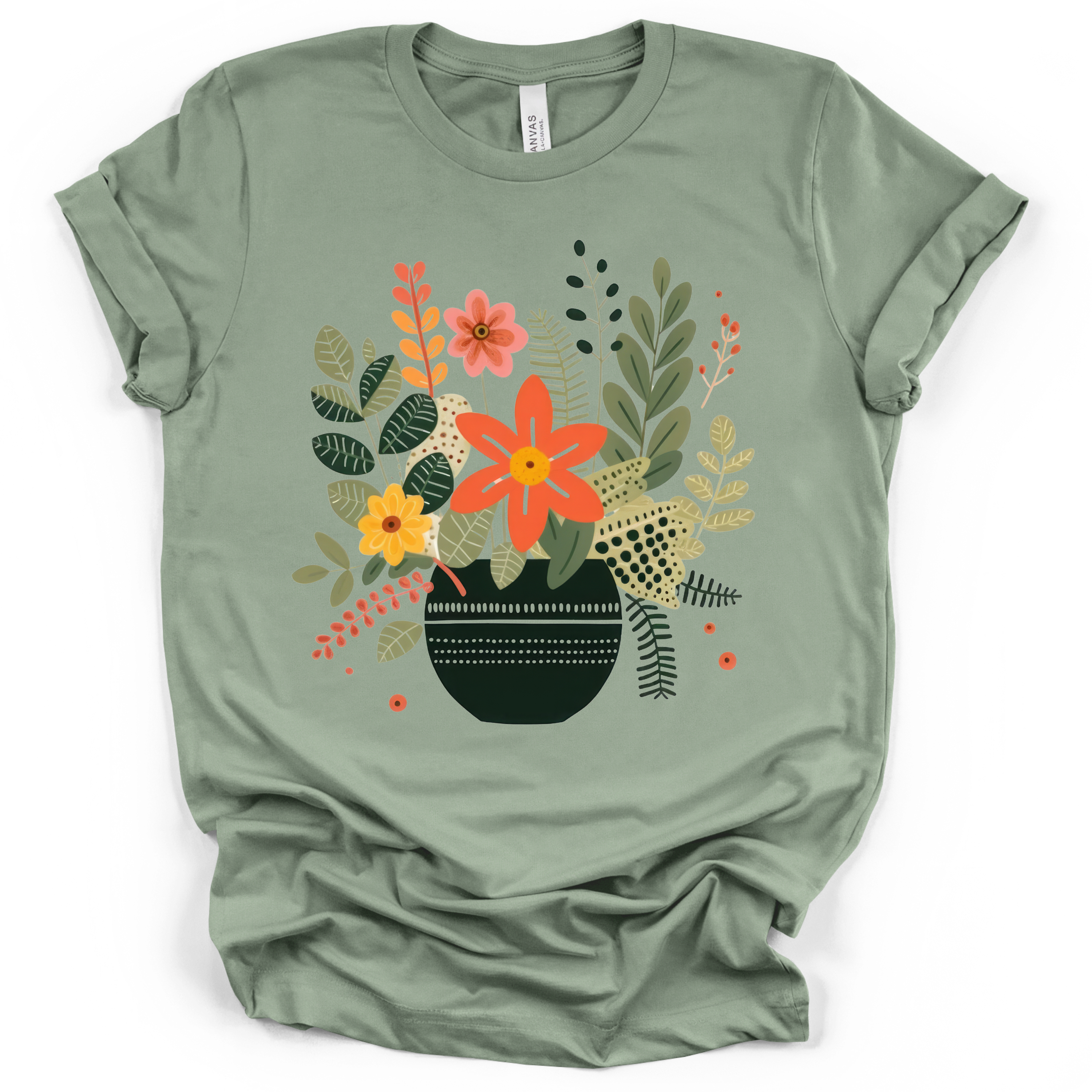 Boho Botanical T-Shirt – Bella + Canvas Modern Fit